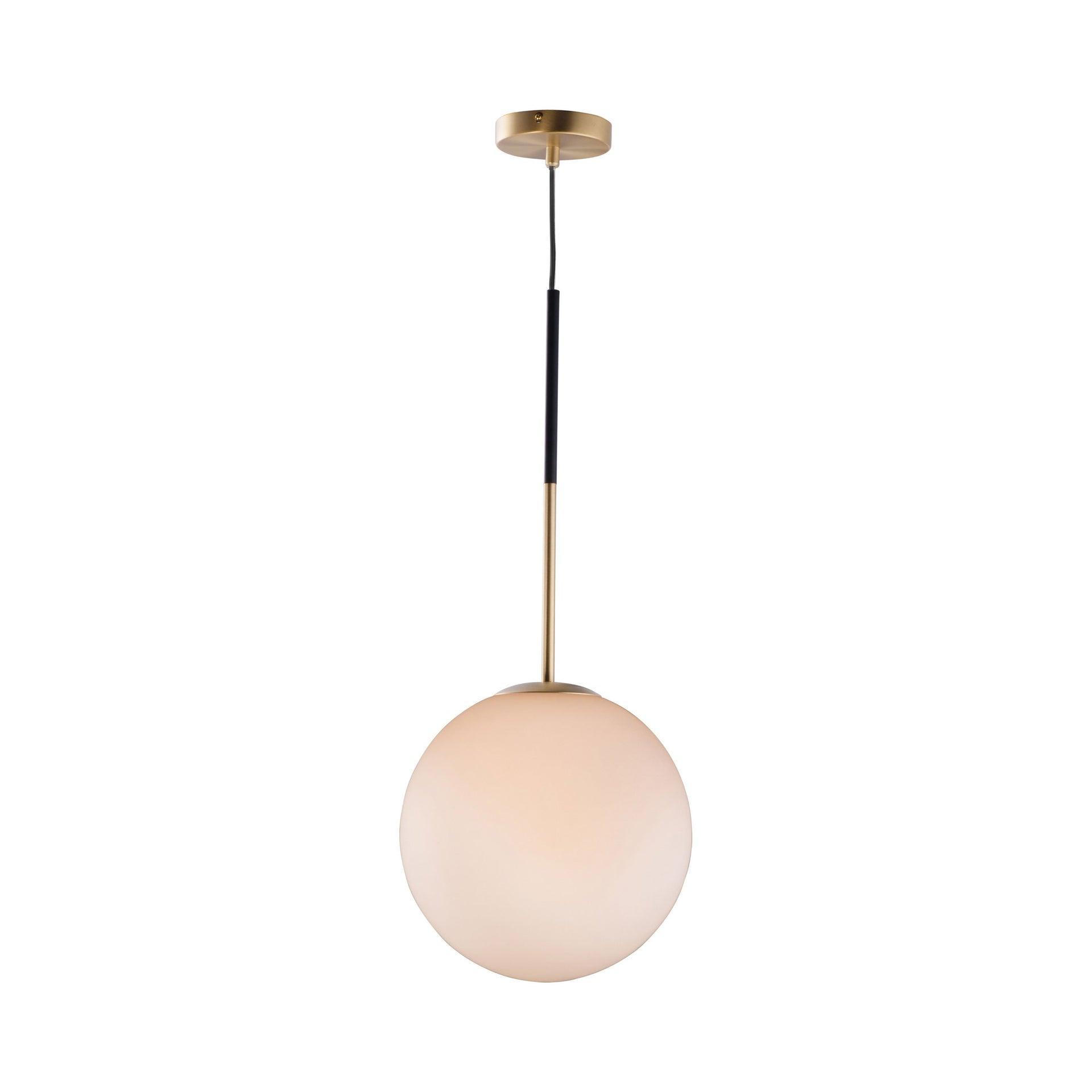 Drake Single Light Glass Steel Dimmable Pendant
