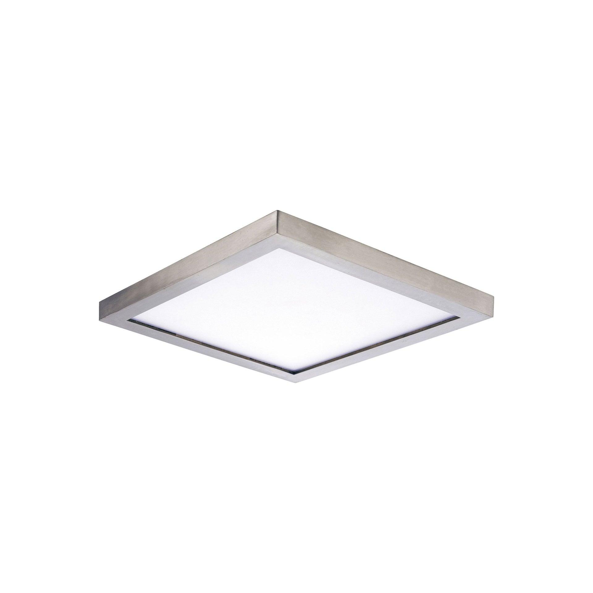 Maxim 57720 Wafer 4.5" Square Indoor / Outdoor Led Ceiling Light / Wall Light - Nickel