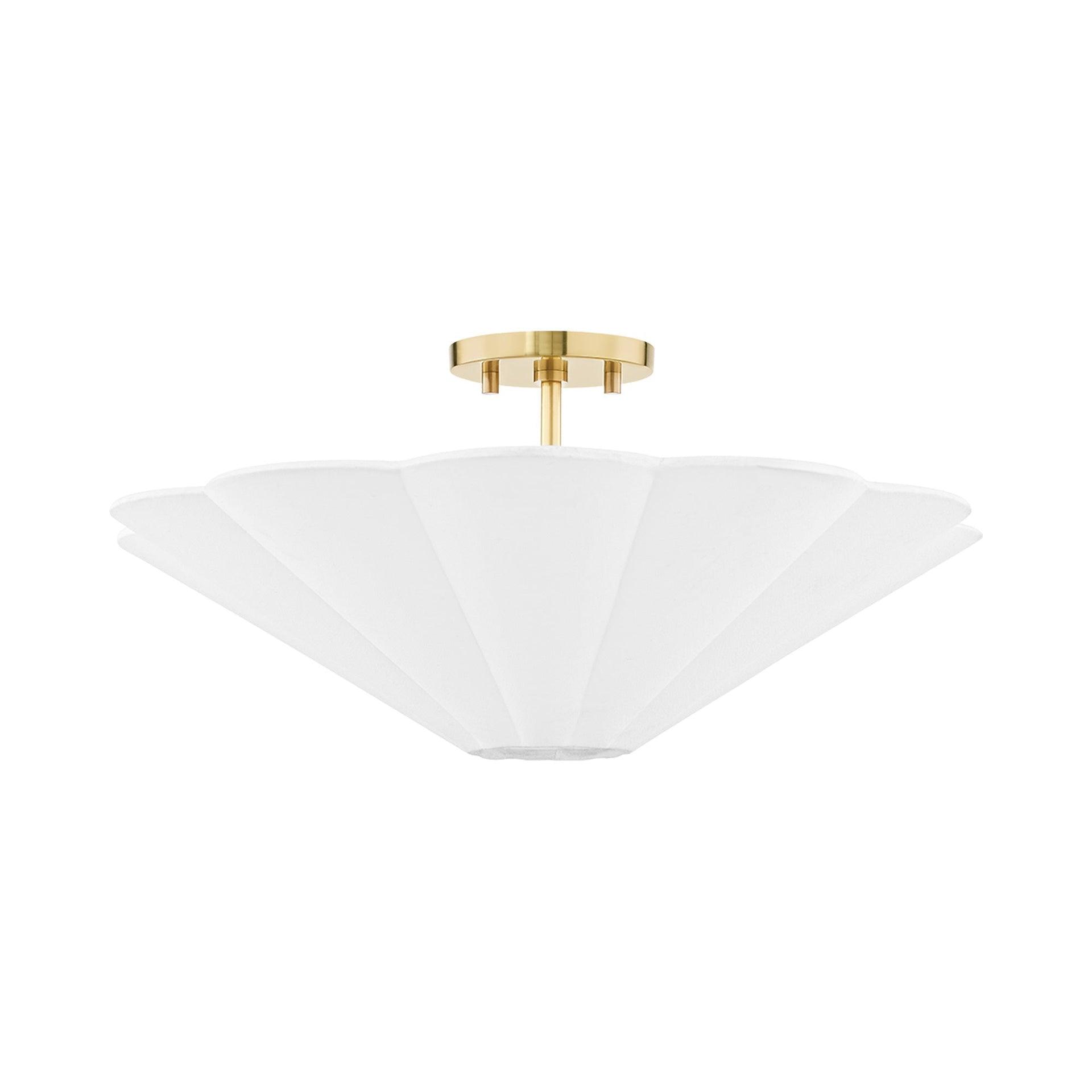 Gabin Semi-Flush Mount Light - Antique Brass / 20.25" Dia