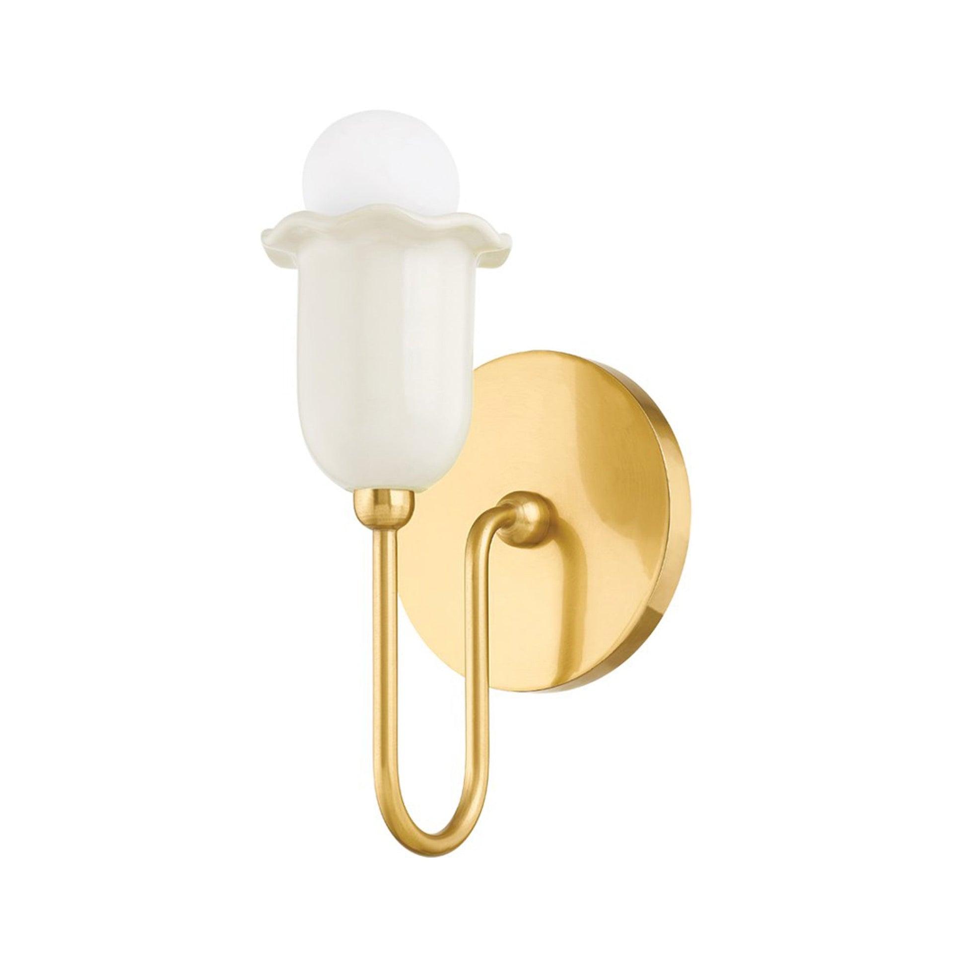 Lucinda Sconce - Brass and White