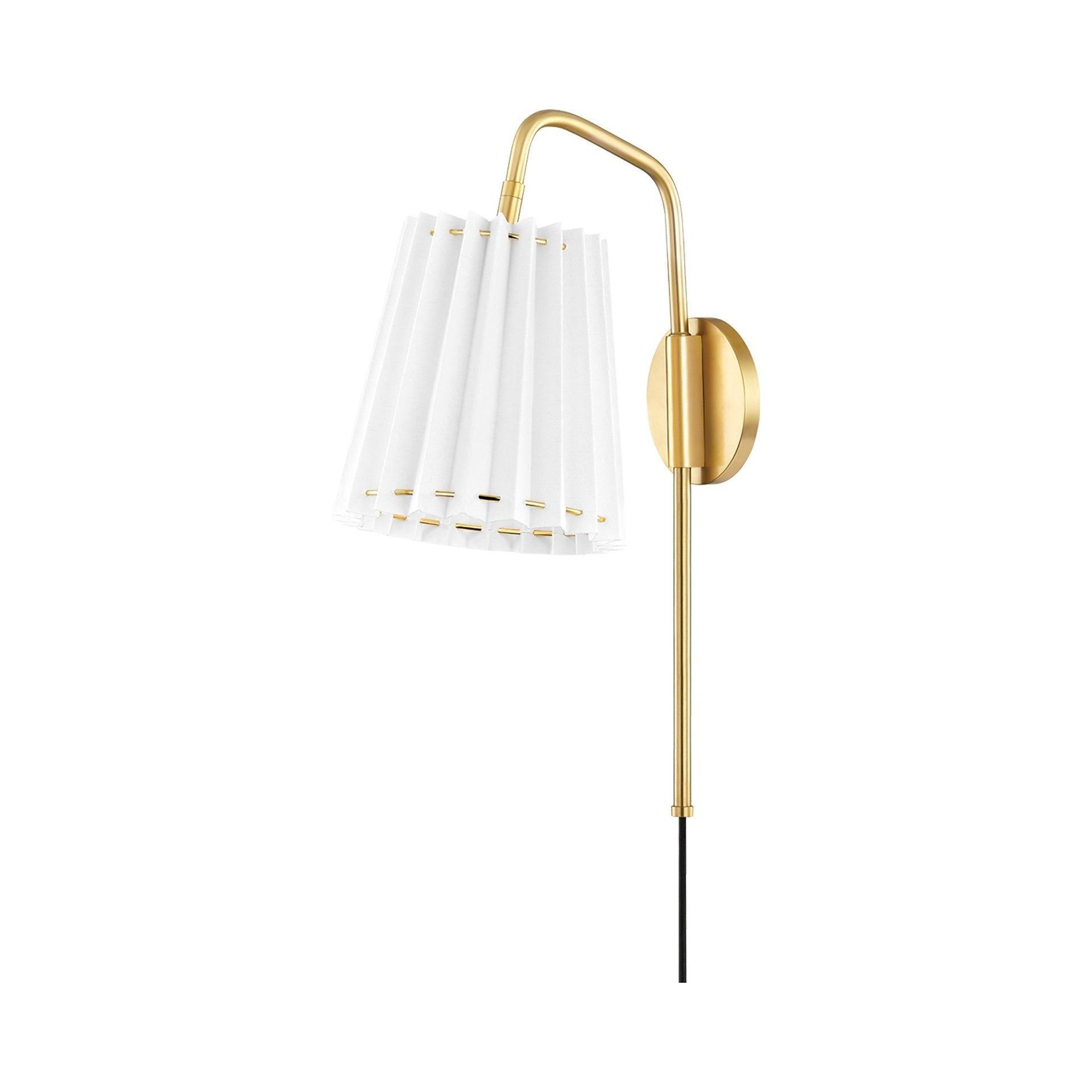 Cosette Plug-In Sconce - Antique Brass / 1 Light