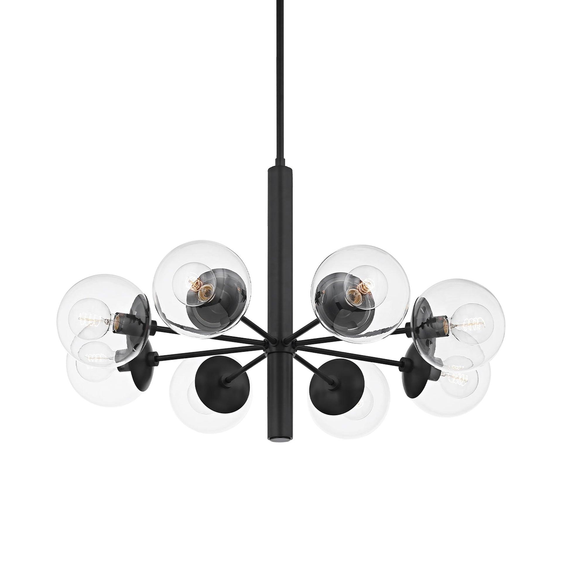 Lia Chandelier - Clear / 8 Light / Bronze