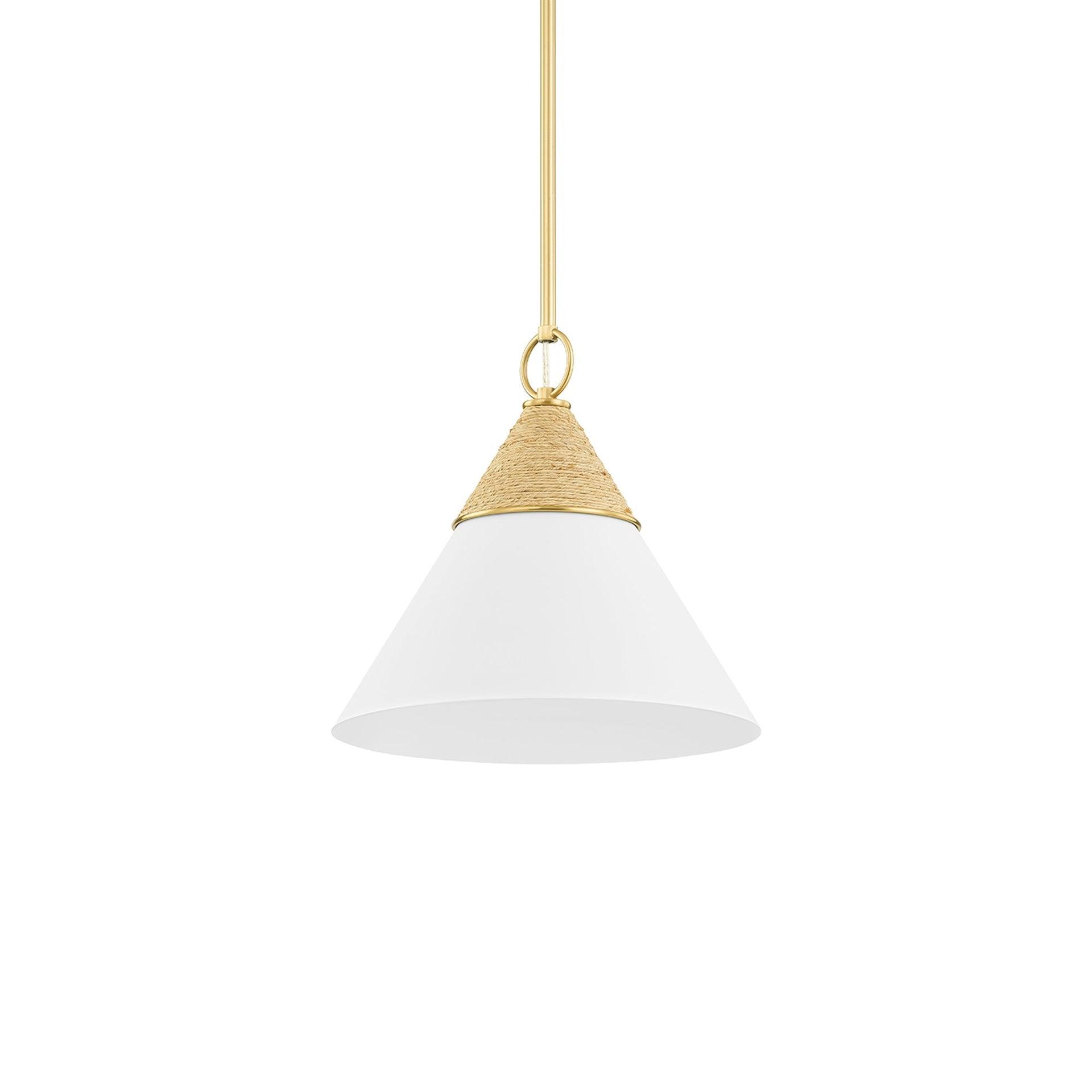 Rooney Pendant Light - White and Natural / 13"