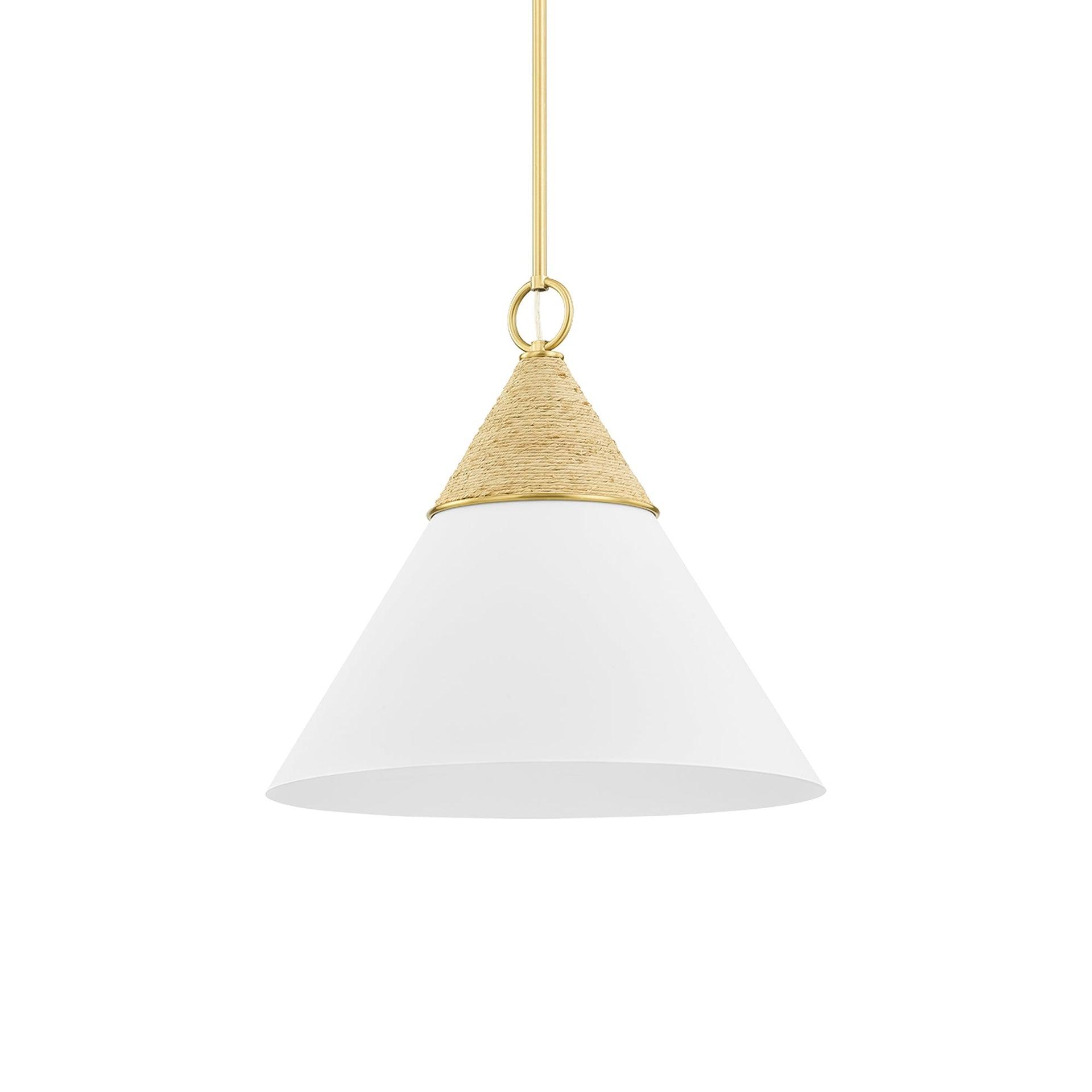 Rooney Pendant Light - White and Natural / 18"