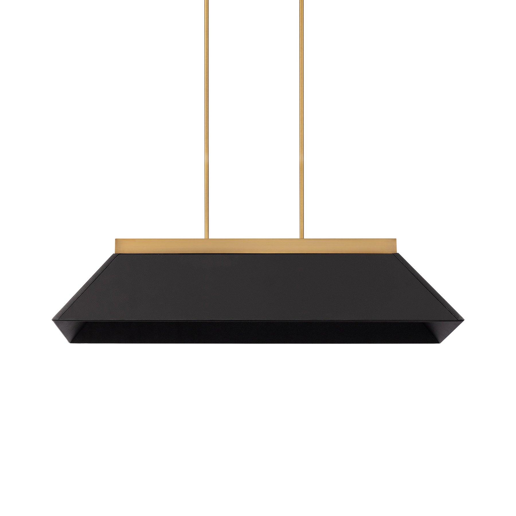 Bentley 1 - Light Black/Aged Brass LED Pool Table Lights Pendant