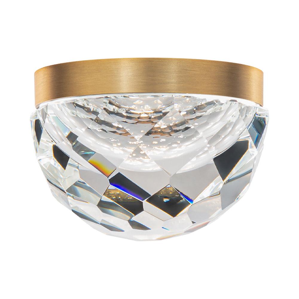 Cascade 6'' Crystal Bowl Dimmable LED Flush Mount