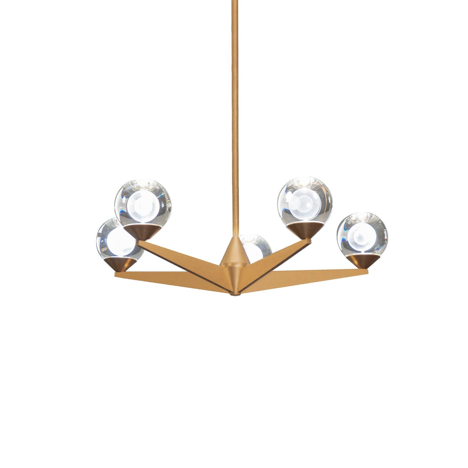 Double Bubble 5 - Light Dimmable LED Globe Chandelier