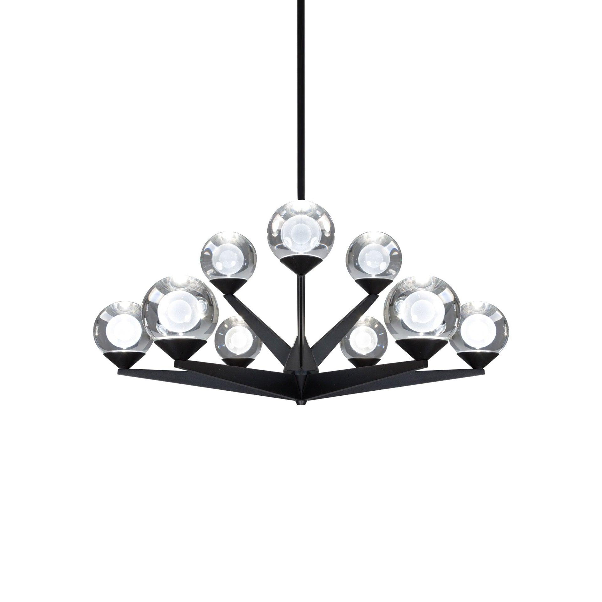 Double Bubble 9 - Light Dimmable LED Sputnik Sphere Chandelier