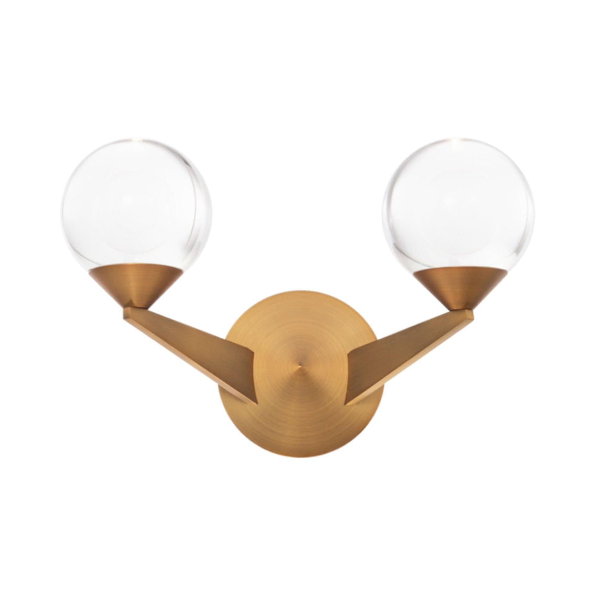 Double Bubble Aluminum LED Armed Sconce
