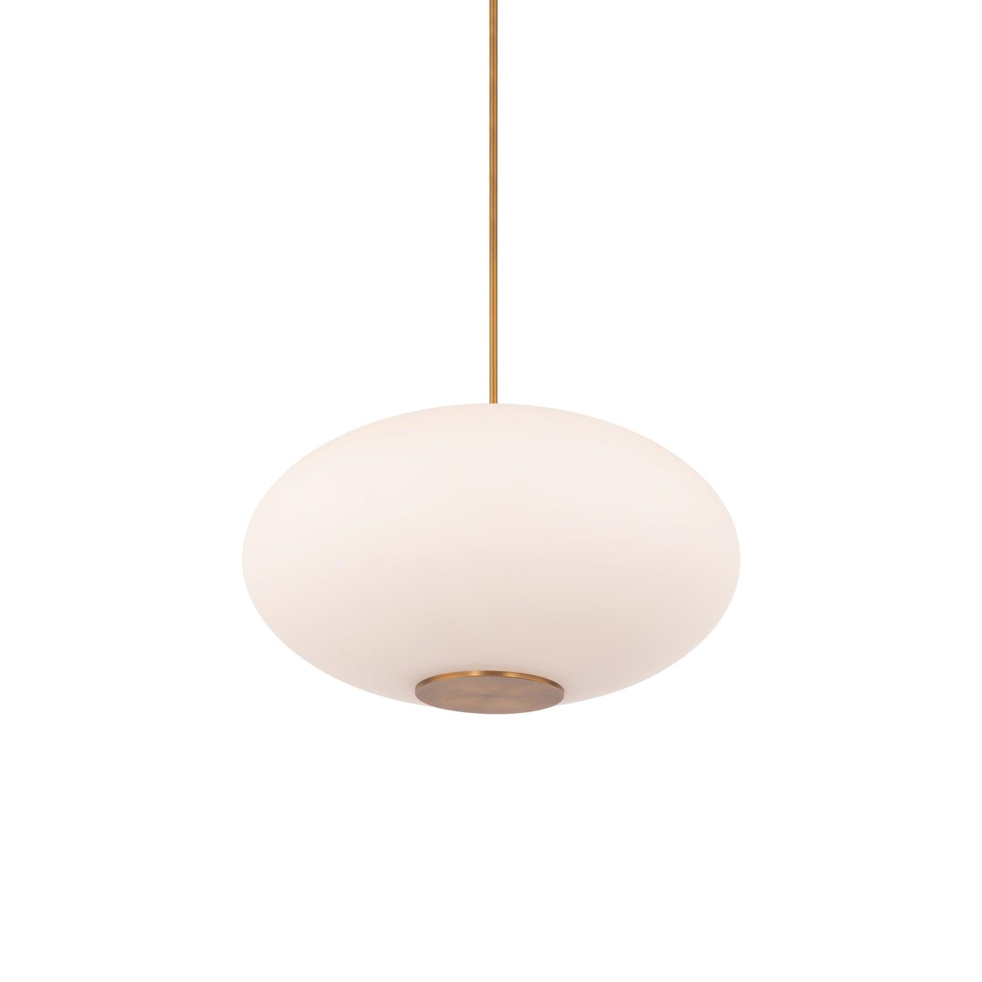 Illusion Dimmable LED Pendant With Oval Shaped Glass Shade, Adjustable Color Temperature