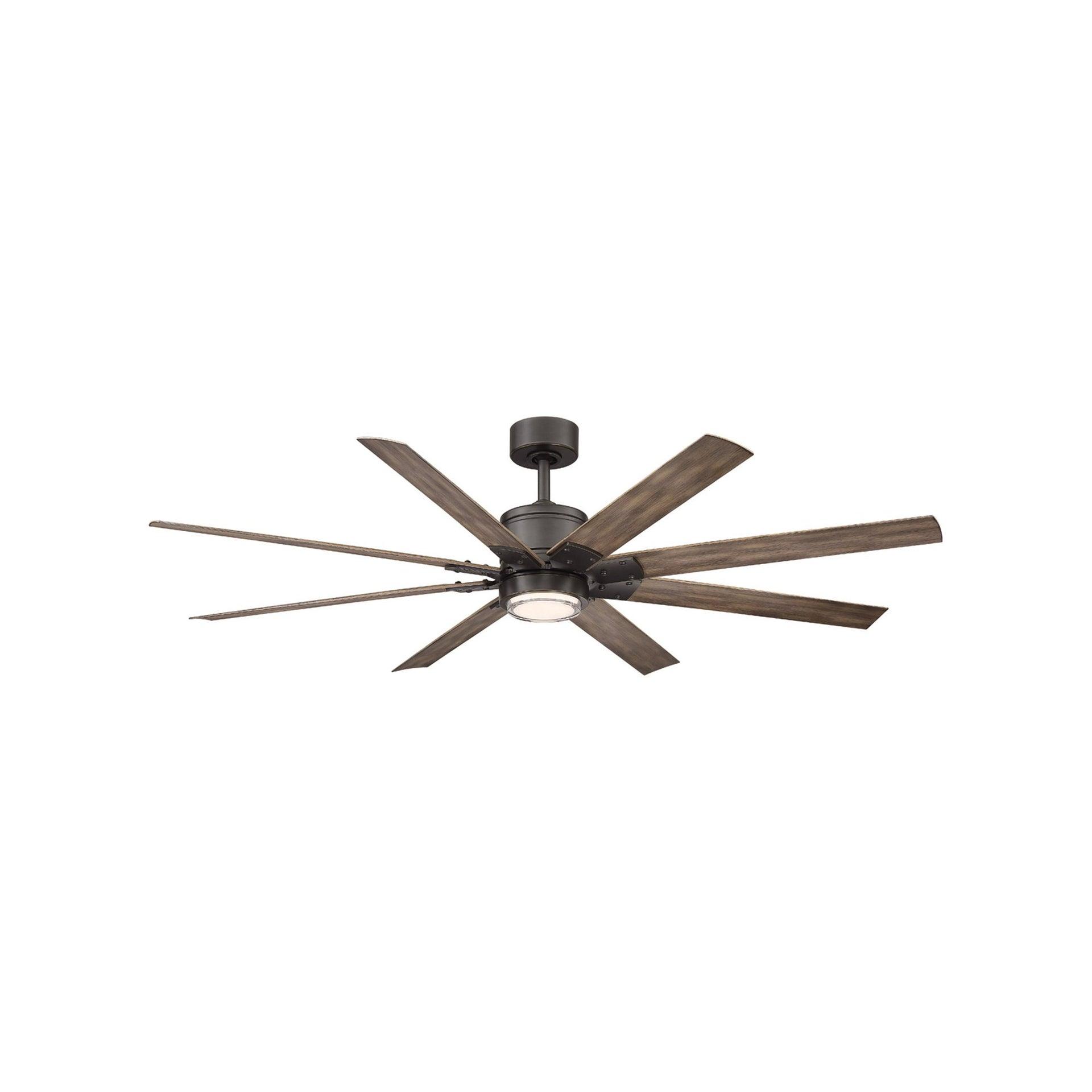 Renegade 8 - Blade Outdoor / Indoor Smart Ceiling Fan with Remote Control and LED Light Kit Included, Works With Alexa and iOS or Android App