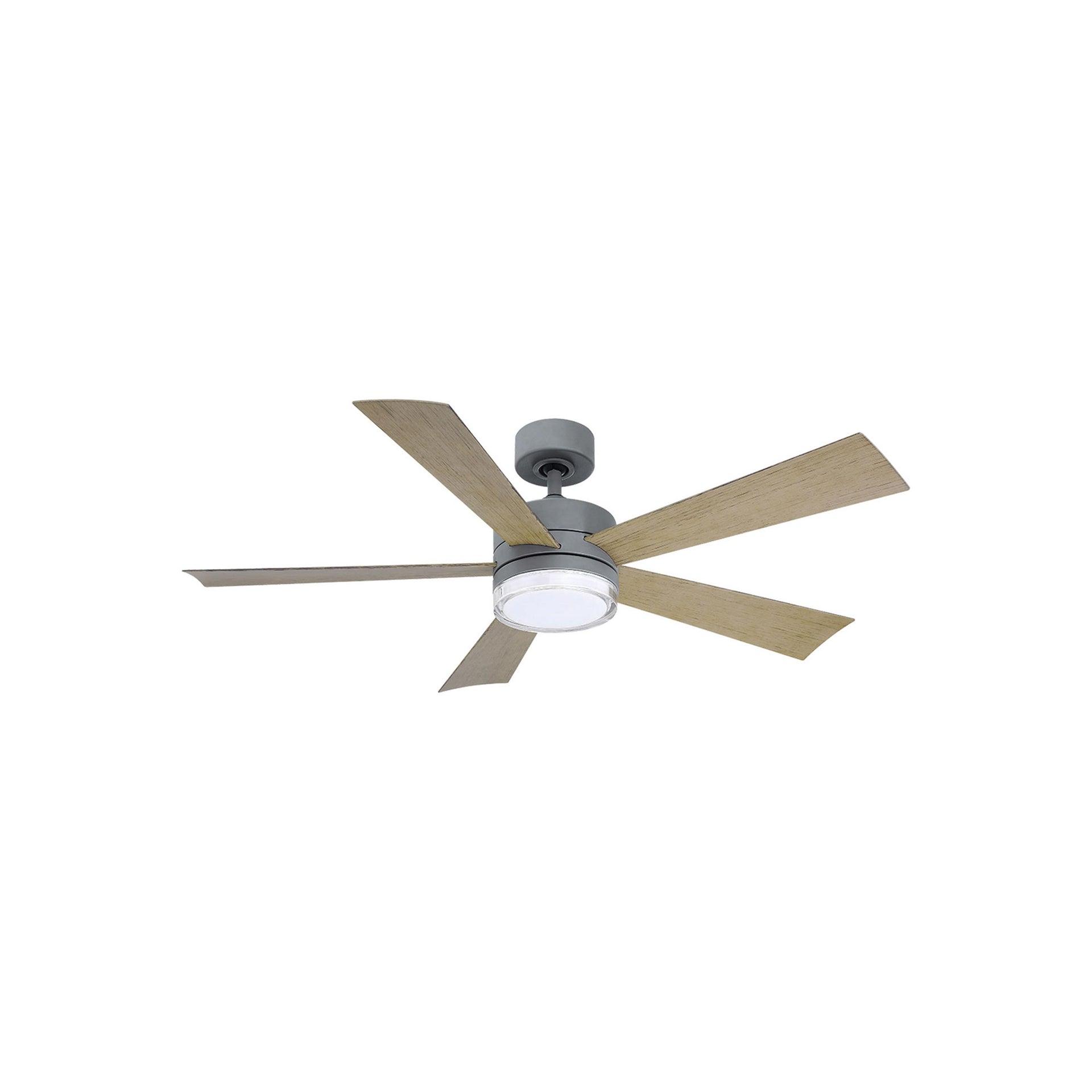Wynd 5 - Blade Outdoor /Indoor Smart Ceiling Fan with Remote Control and LED Light Kit Included