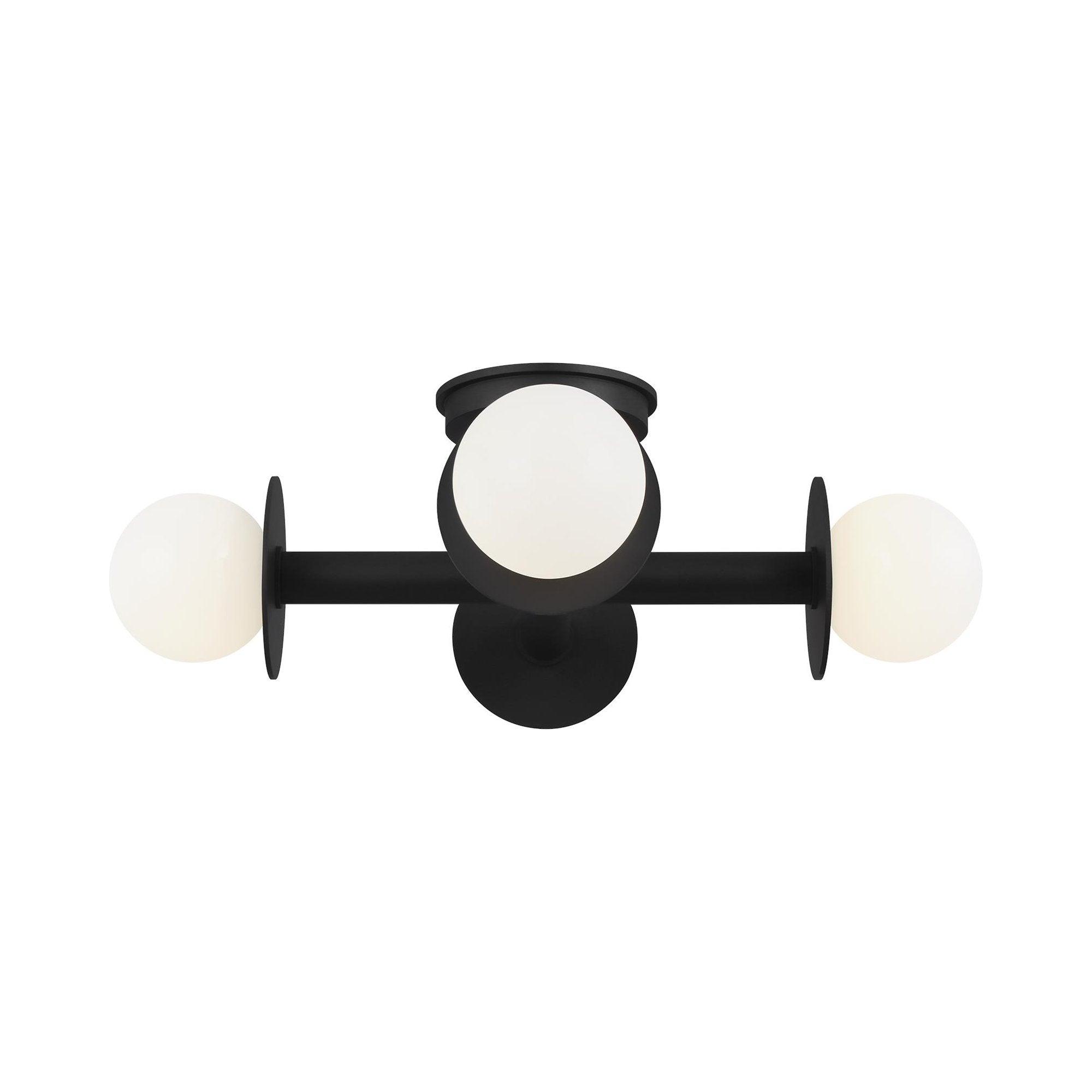 Nodes Semi-Flush Mount Light by Kelly Wearstler - Black / 18"Dia