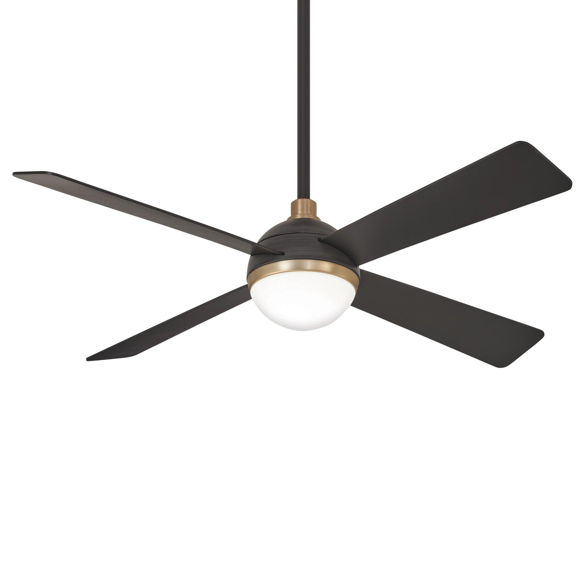 54" 4 - Blade LED Standard Ceiling Fan with Remote Control and Light Kit Included