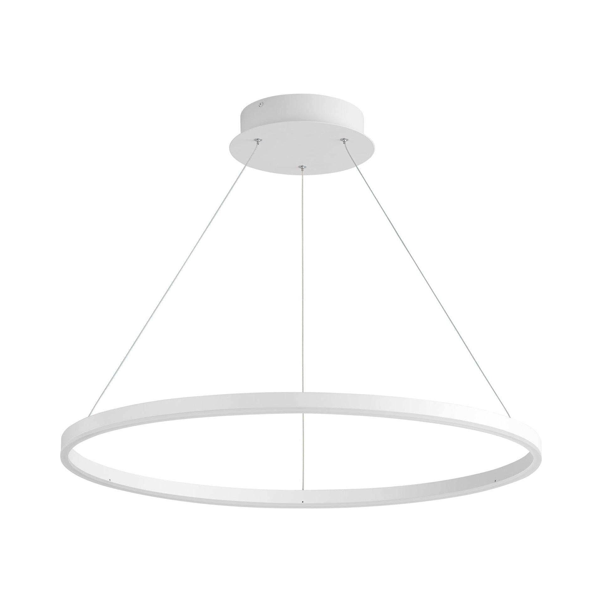 Circulo 31.5" White Aluminum LED Pendant Light