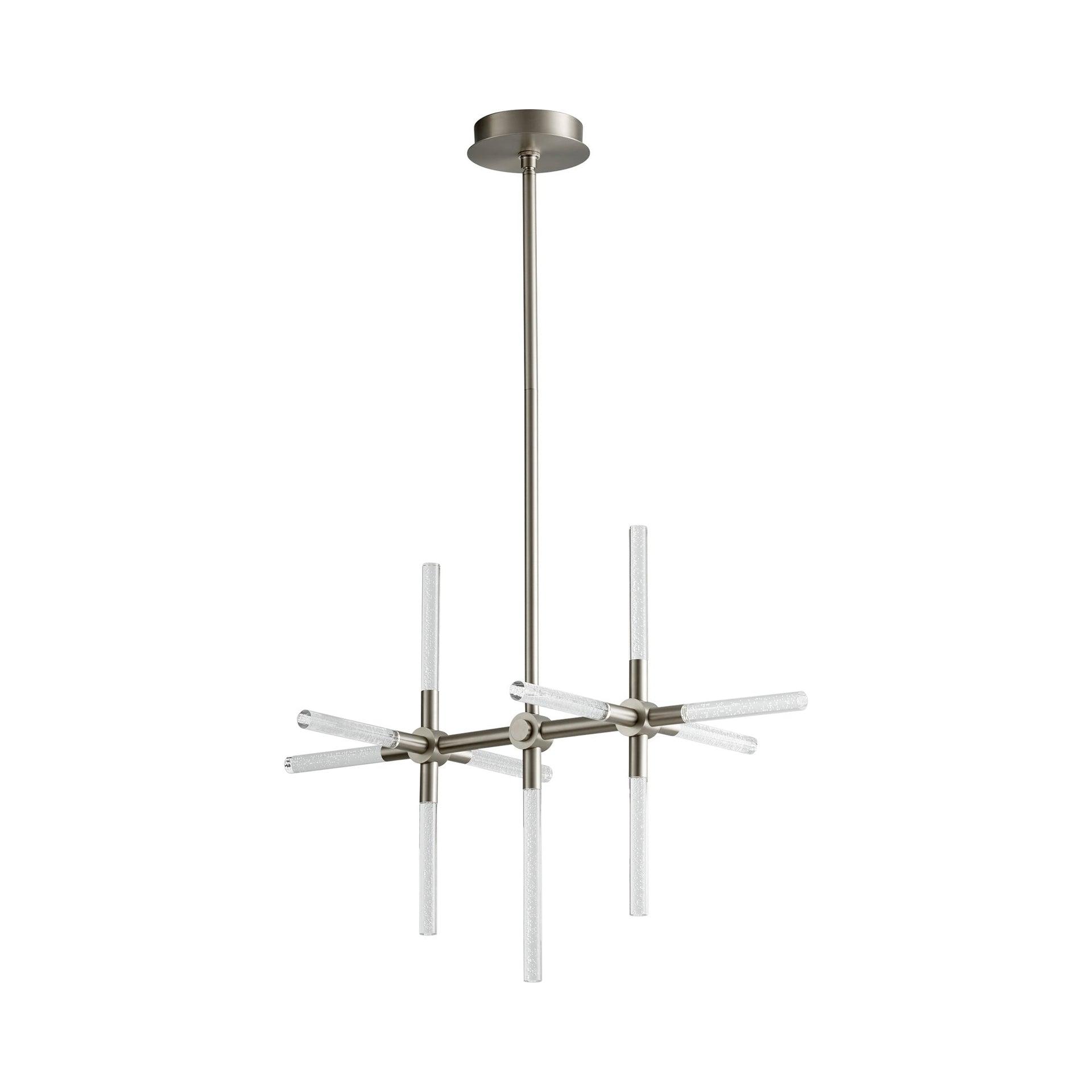 33.13 Inch 23.1W 11 Led Chandelier-Satin Nickel Finish Oxygen Lighting 3-603-24