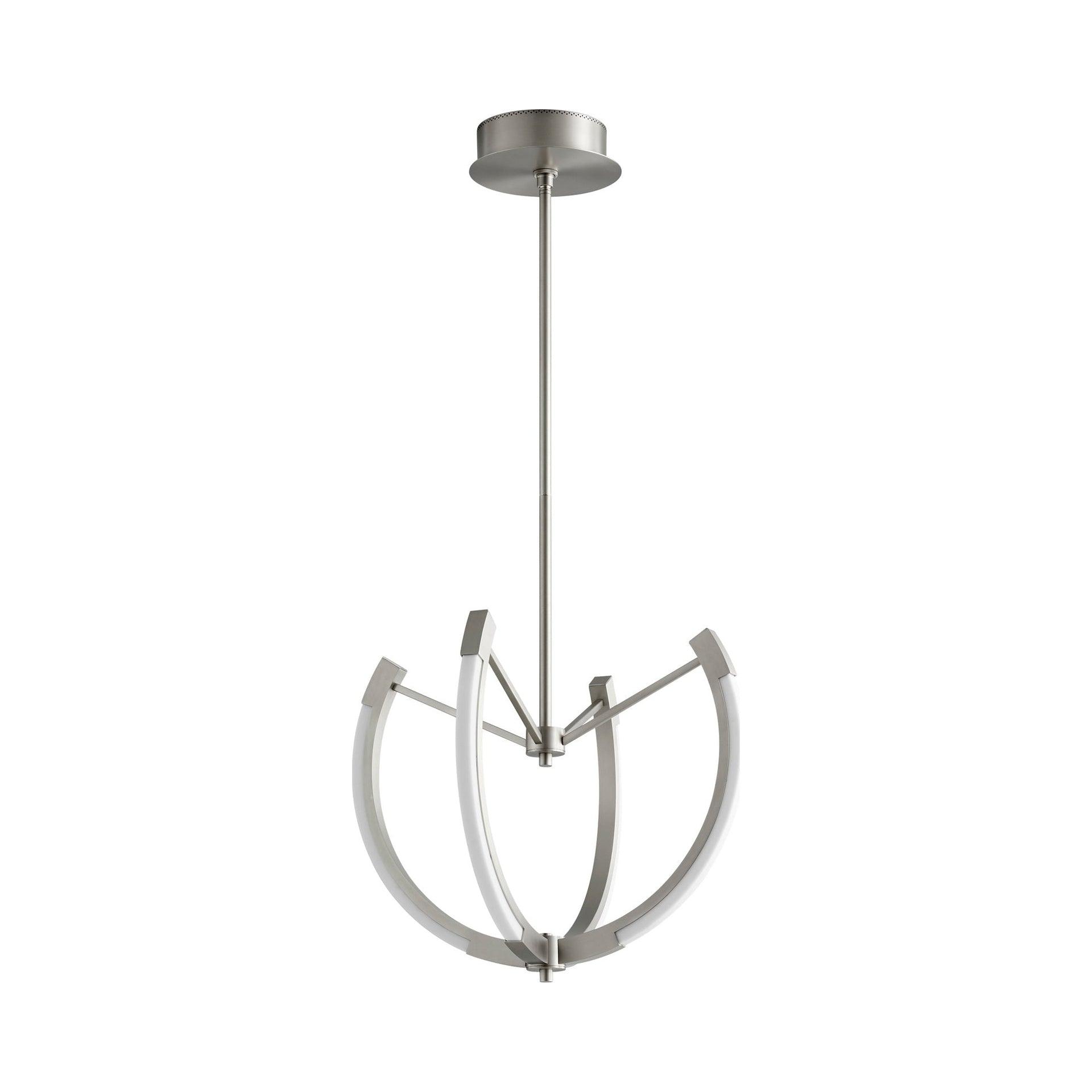 21 Inch 40W 4 Led Chandelier-Satin Nickel Finish Oxygen Lighting 3-6140-24