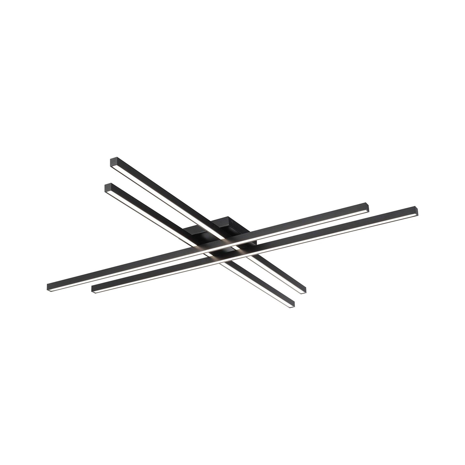 WAC Lighting dweLED, Parallax 42in LED Flush Mount 3-CCT 2700K-3000K-3500K Set to 3000K in Black