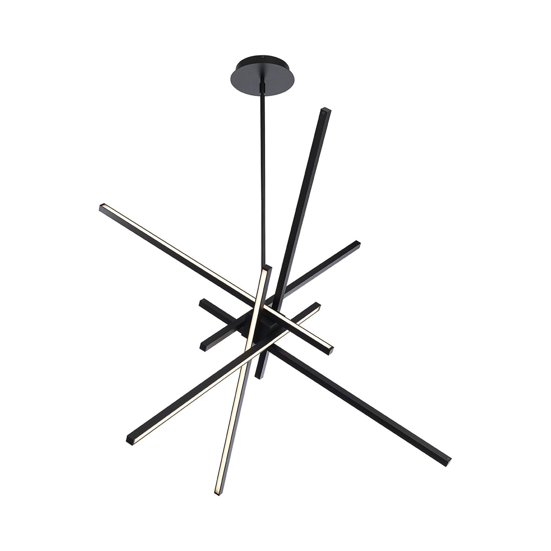 WAC Lighting Parallax 39" 3000K 1-Light LED Modern Aluminum Pendant in Black