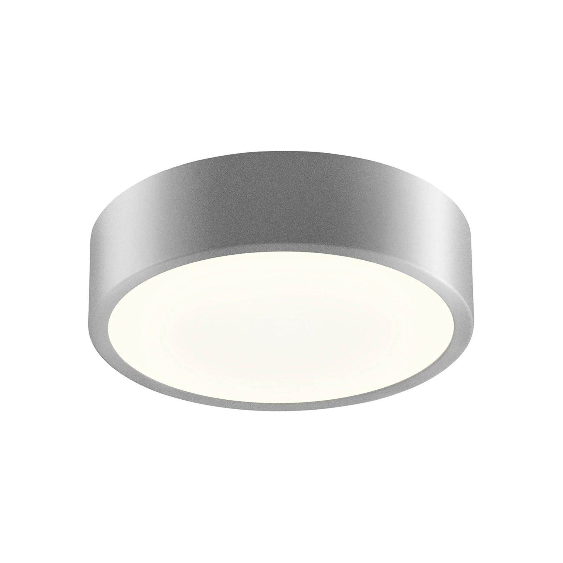 Pi Bright Satin Aluminum 8" LED Flush Mount Light