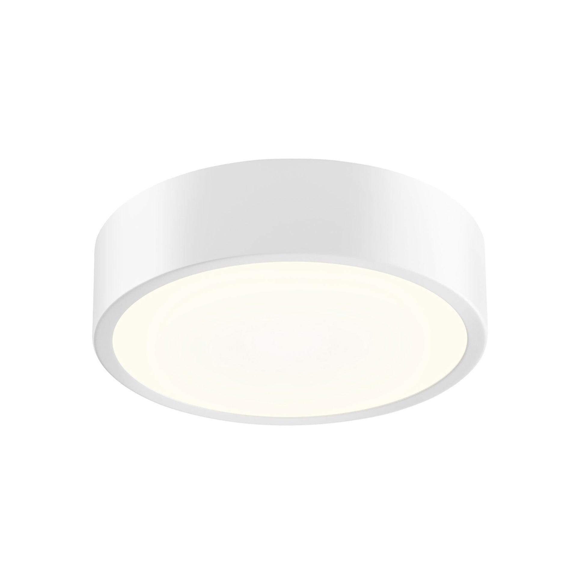 Pi Textured White 10" LED Glass Surface Mount Light