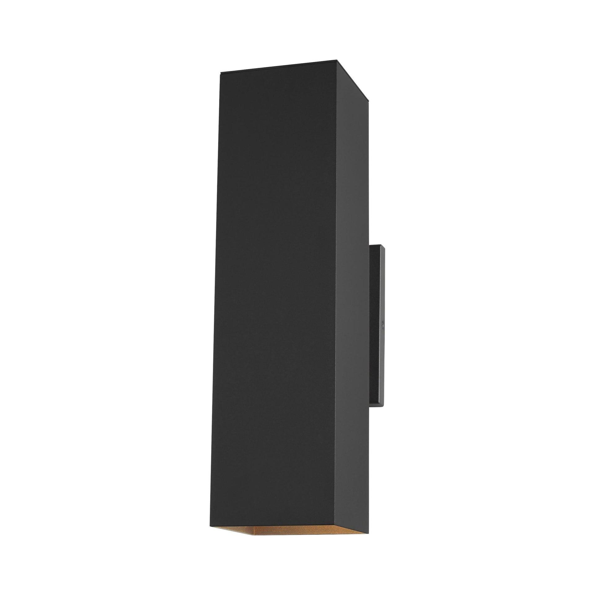 Elegant Pohl Black Bronze LED Outdoor Wall Lantern with Tempered Glass Diffuser