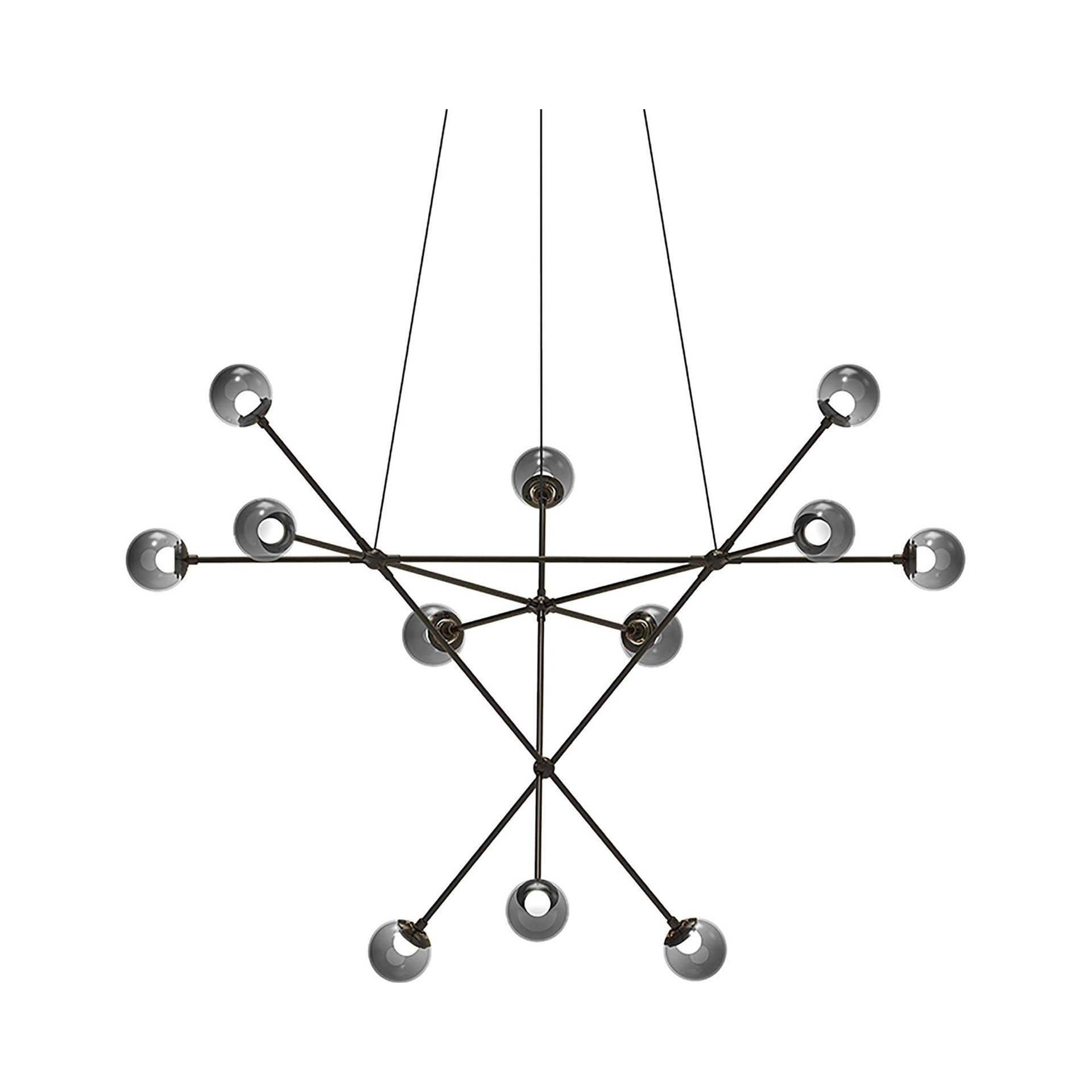 Proton 12 - Light Dimmable LED Sputnik Sphere Chandelier