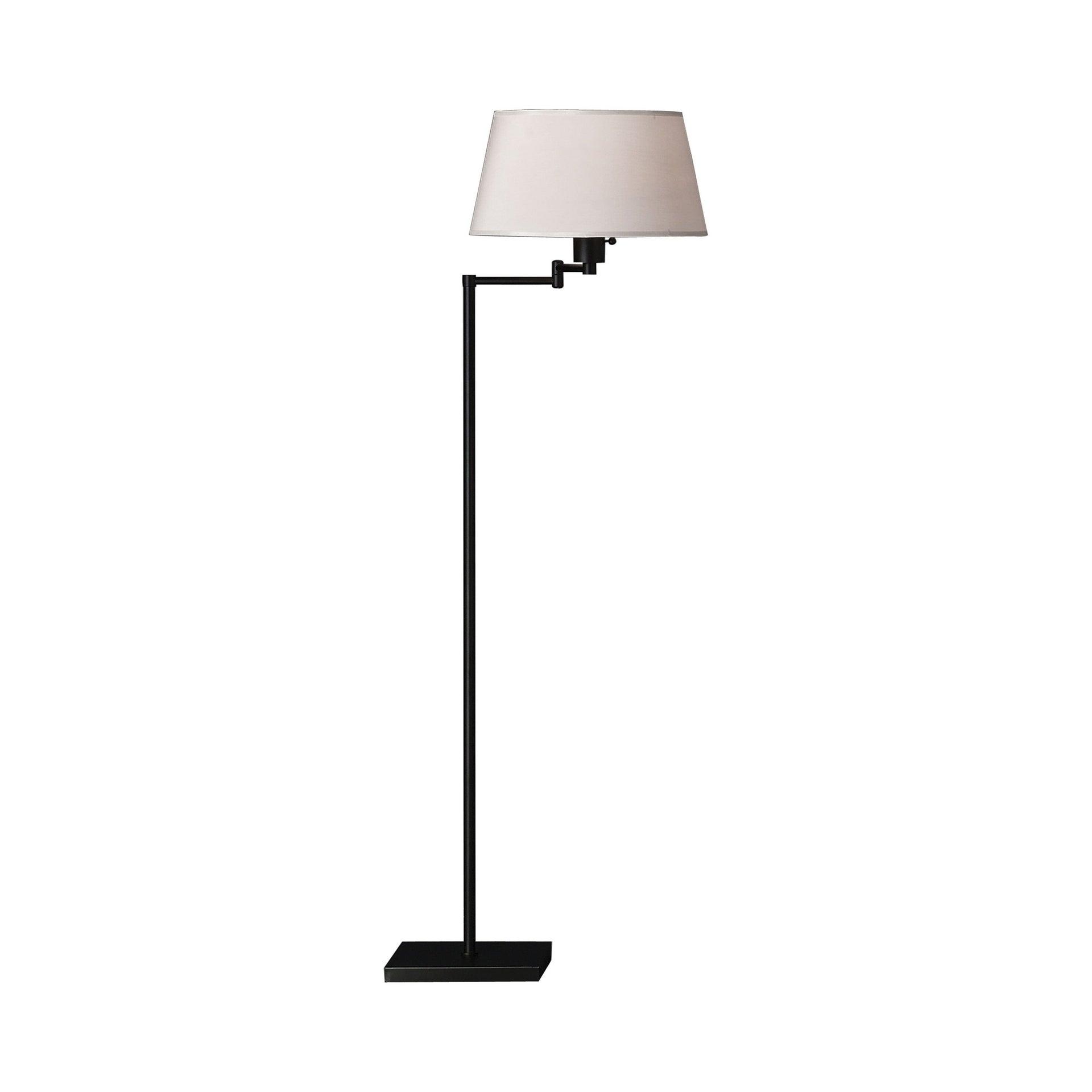 Real Simple 55.5'' Matte Black Swing Arm Floor Lamp