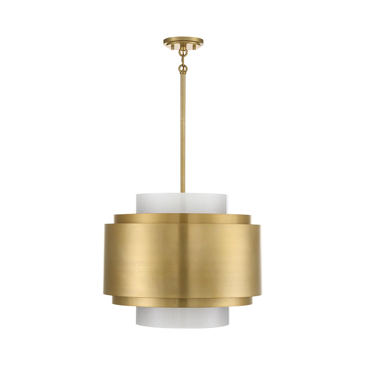 Savoy House Beacon 4 - Light Pendant in  Burnished Brass