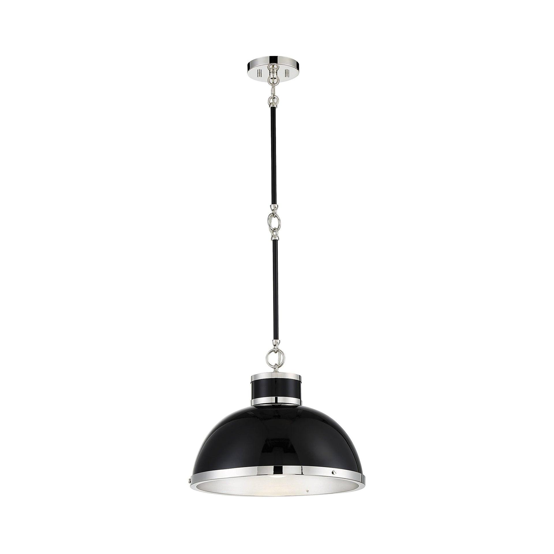 Savoy House Corning 1 - Light Pendant in  Navy/Polished Nickel