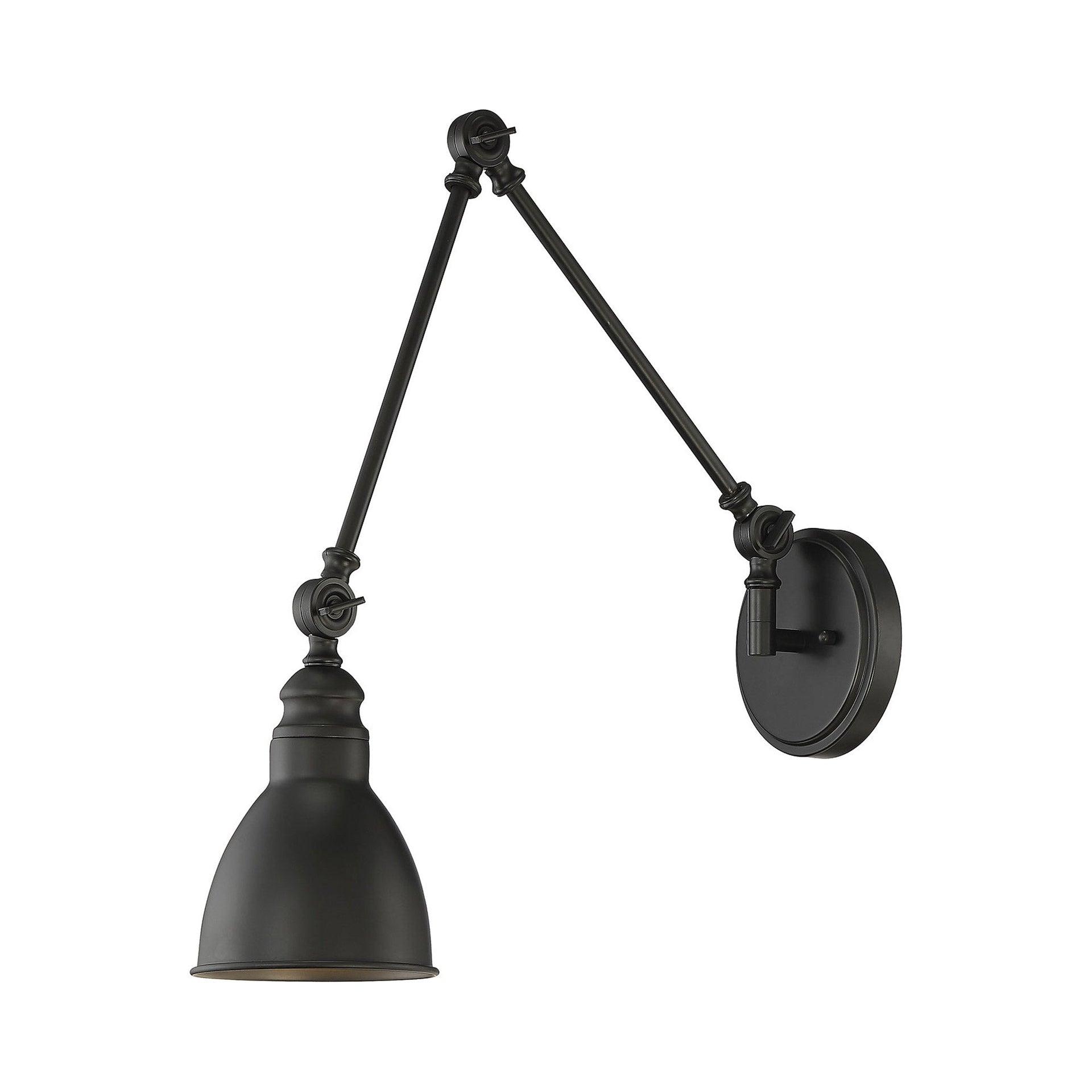 Savoy House Dakota 1 - Light Swing Arm Lamp in  Matte Black