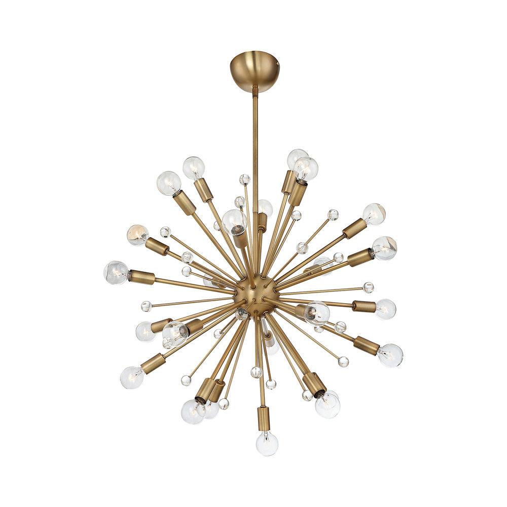 24 Light Metal Dimmable Sputnik Chandelier