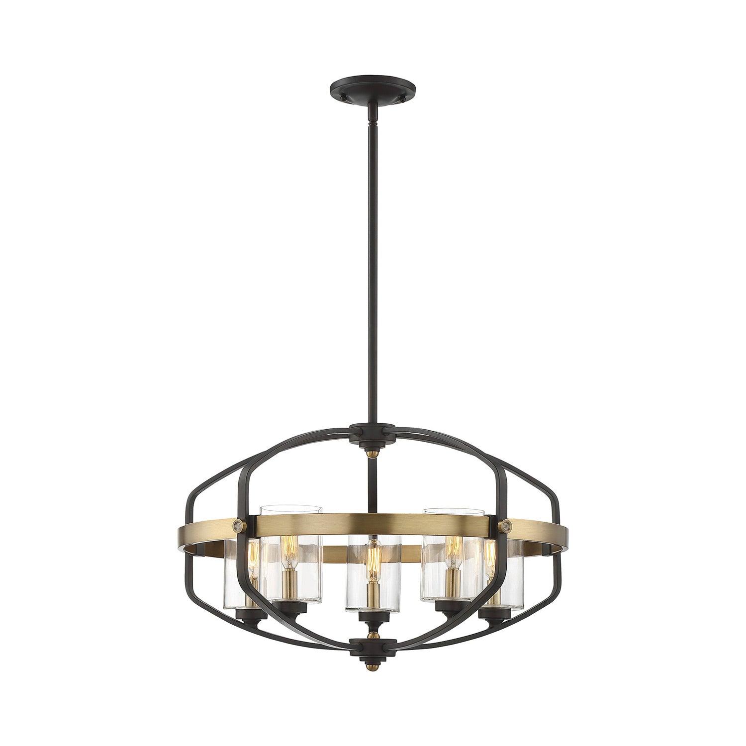 Savoy House Kirkland 5 - Light Pendant in  English Bronze/Warm Brass