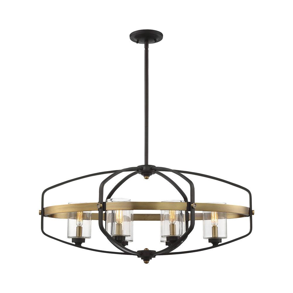 Savoy House Kirkland 6 - Light Chandelier in  English Bronze/Warm Brass