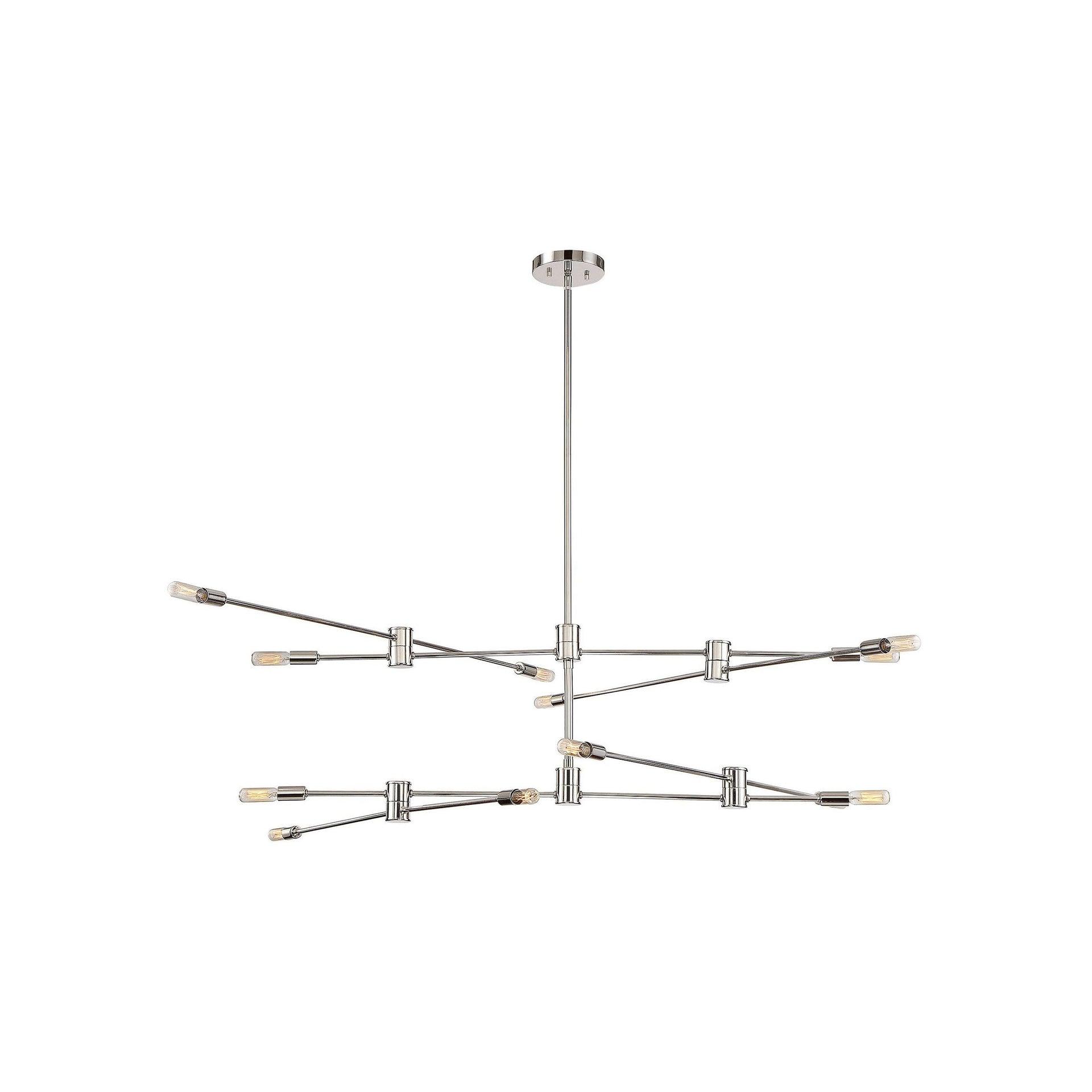 Savoy House Lyrique 12 - Light Chandelier in  Polished Nickel