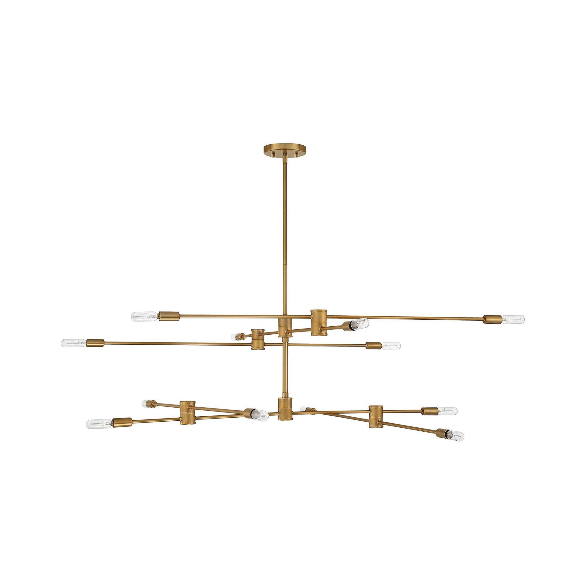 Savoy House Lyrique 12 - Light Chandelier in  Warm Brass