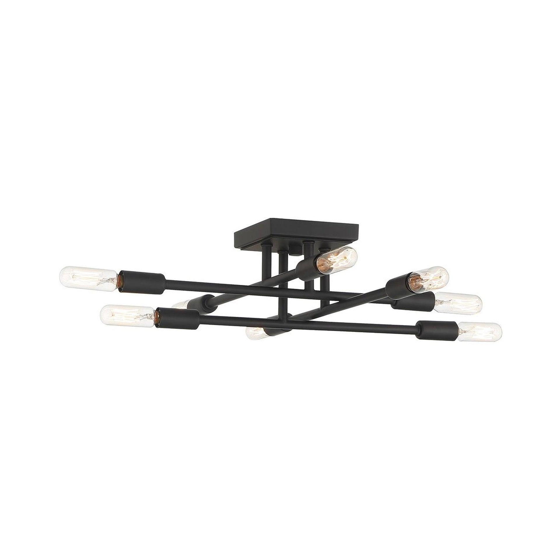 Savoy House Lyrique 8 - Light Semi-Flush Mount in  Matte Black