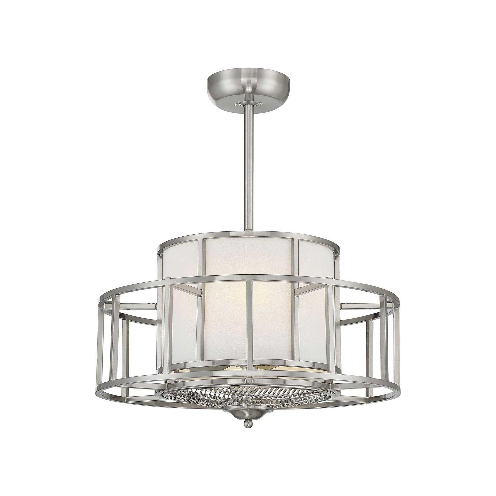 Satin Nickel Four Light Fan D'Lier from the Oslo Collection