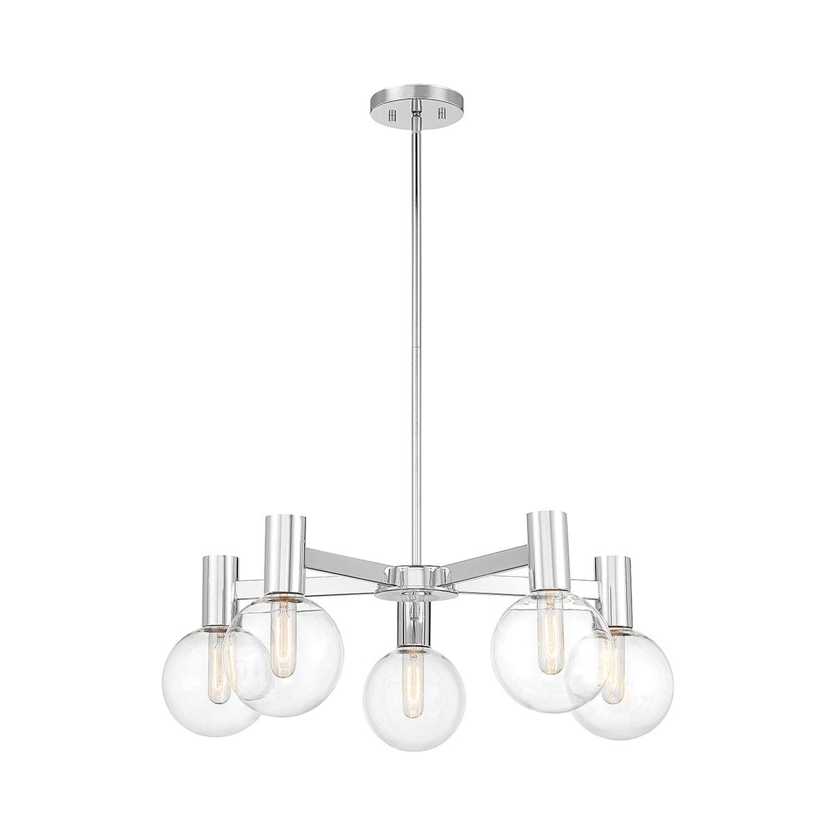 Savoy House Wright 5 - Light Chandelier in  Chrome