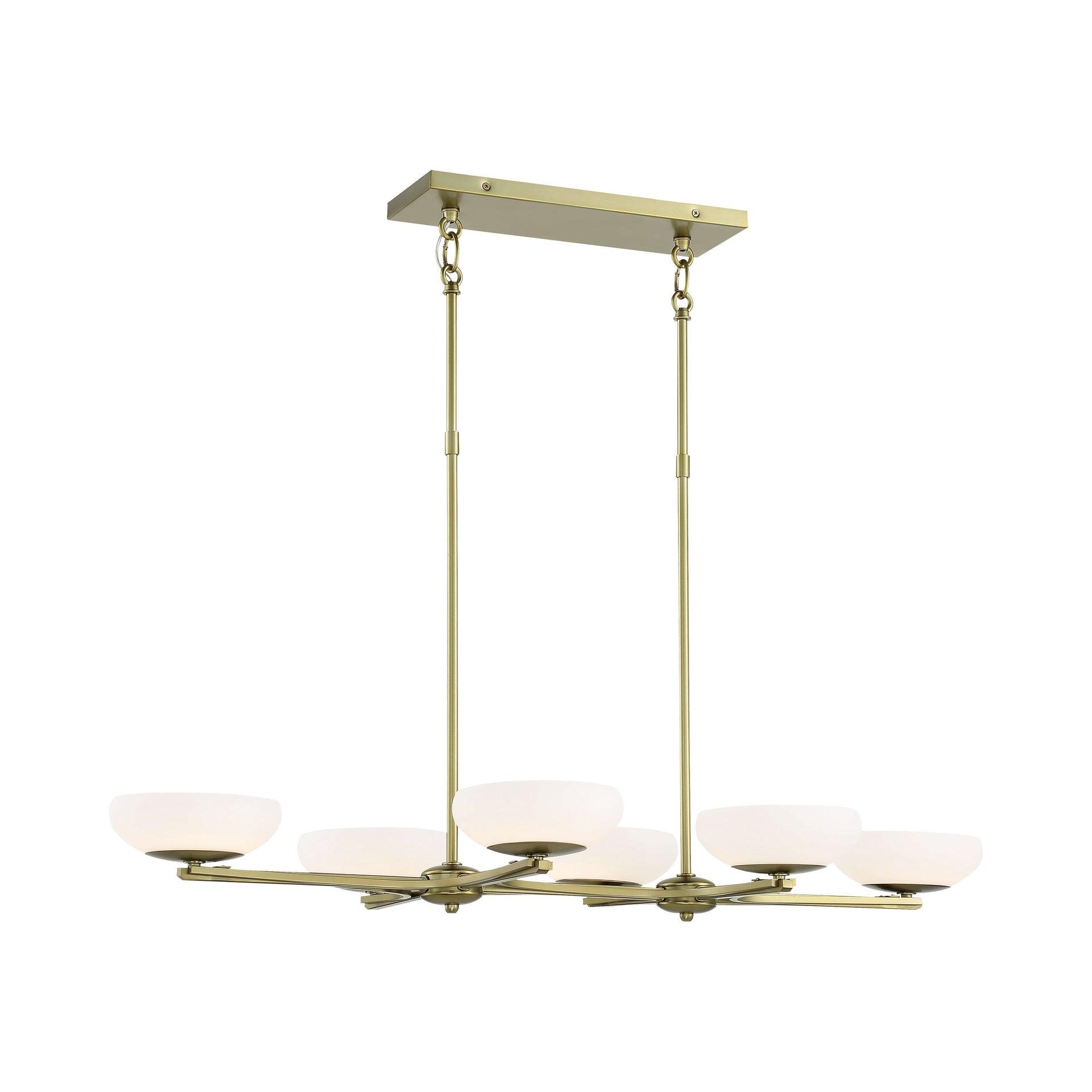 P1466-695-L-George Kovacs Lighting-48W 6 LED Island-40 Inches Wide by 20 Inches Tall