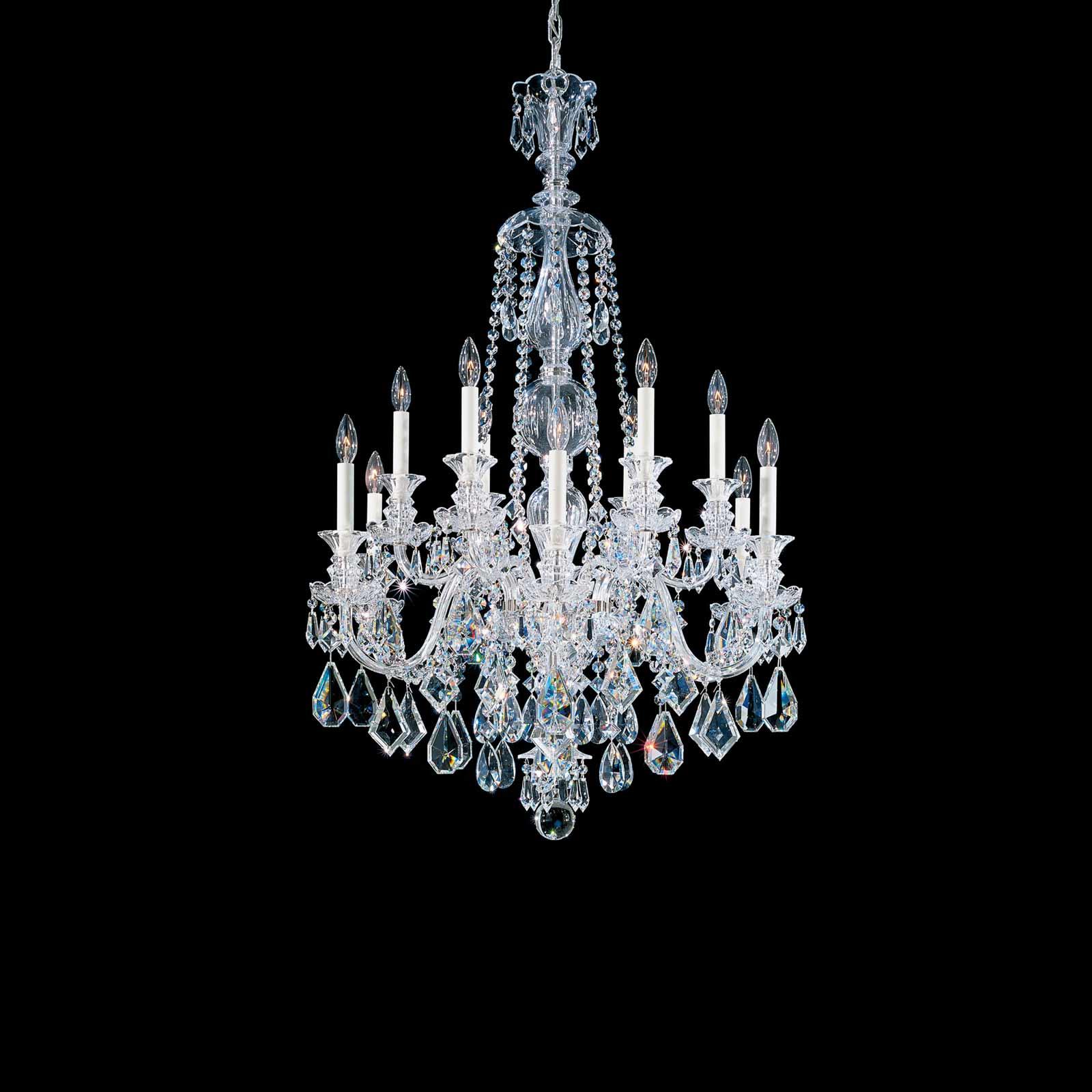 Hamilton 12 - Light Glass Classic / Traditional Chandelier