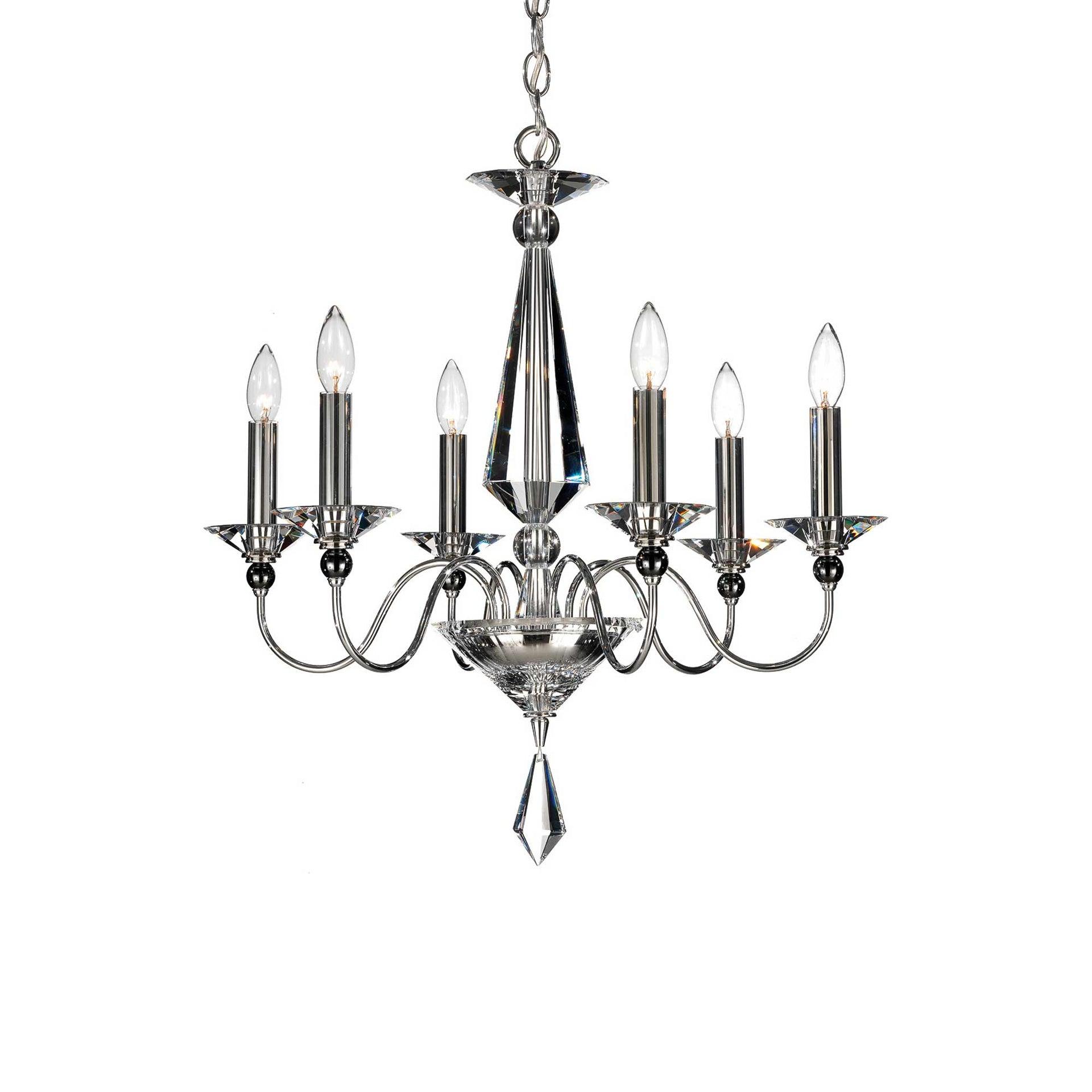 Jasmine 6 - Light Glass Classic / Traditional Chandelier
