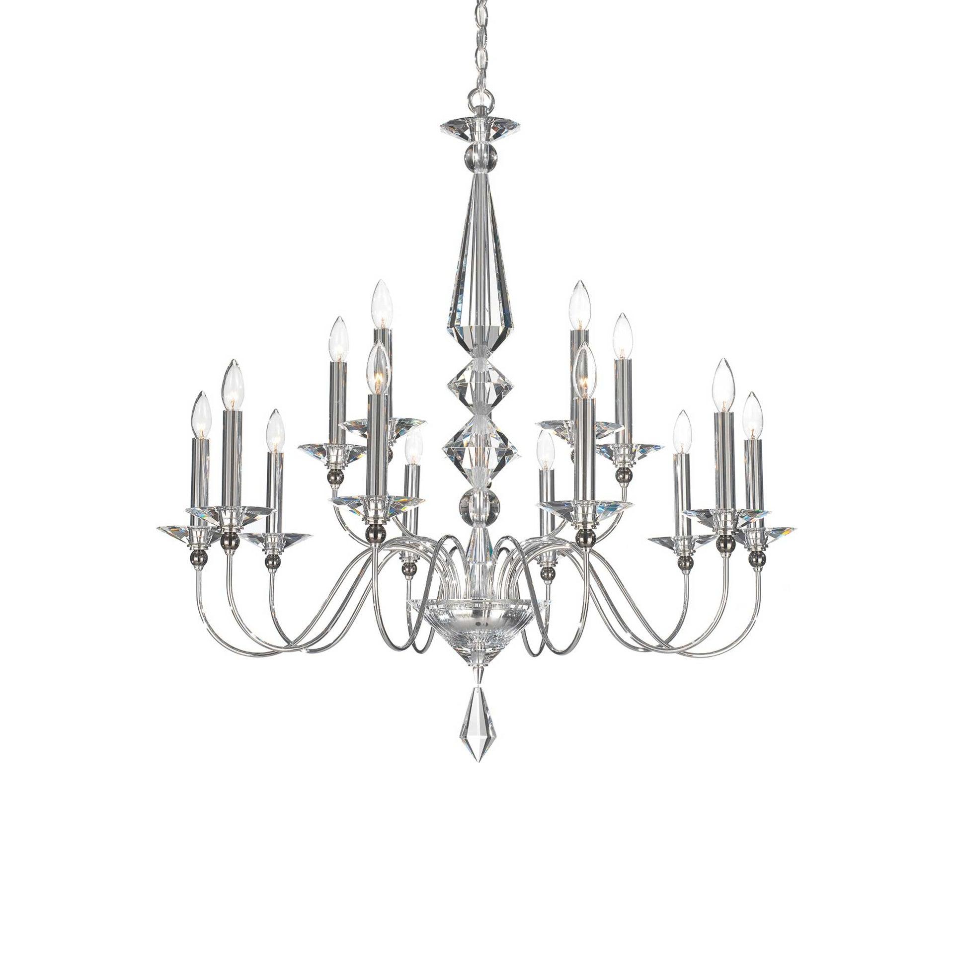 Jasmine 15 - Light Glass Tiered Chandelier