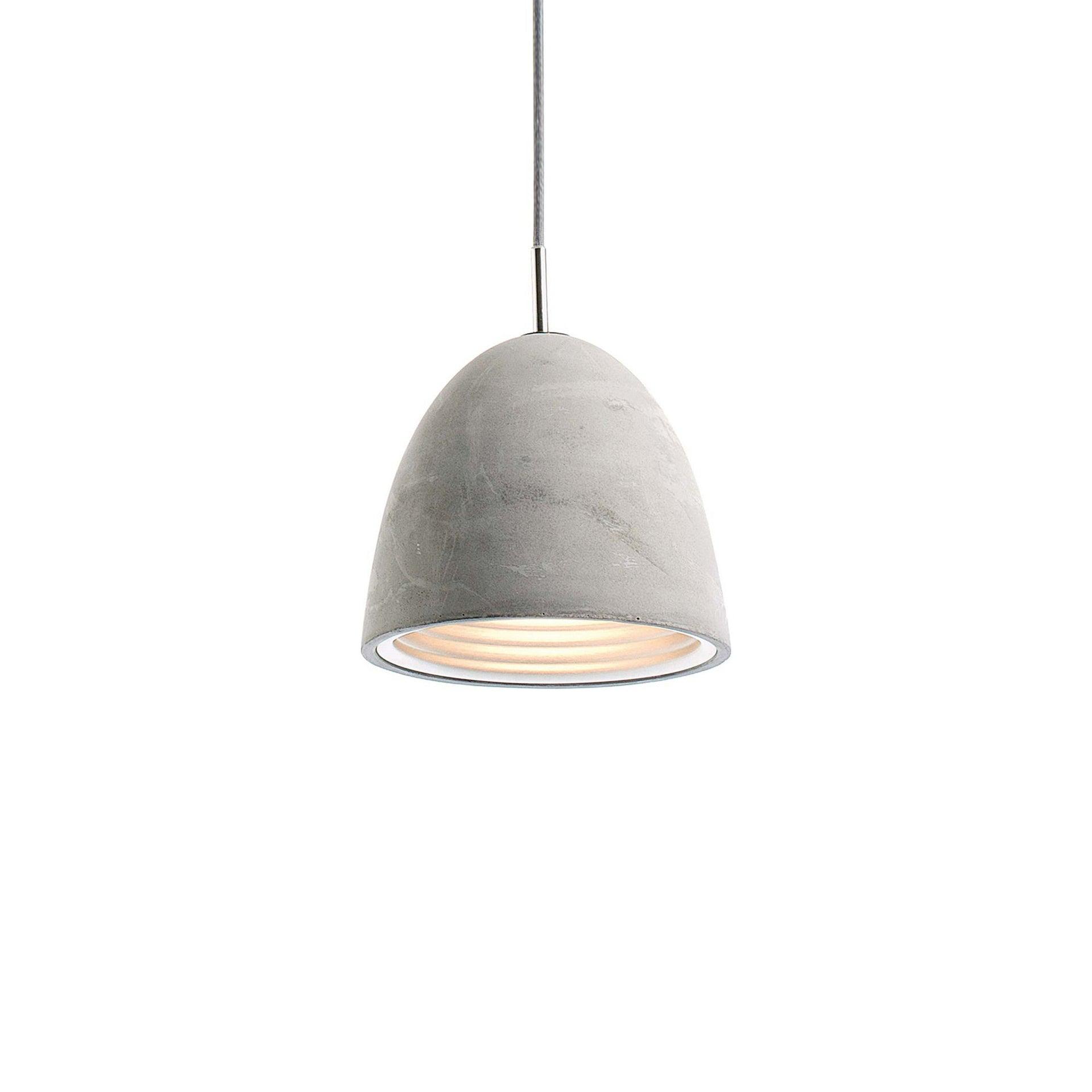 Extra Small White Concrete Pendant Light