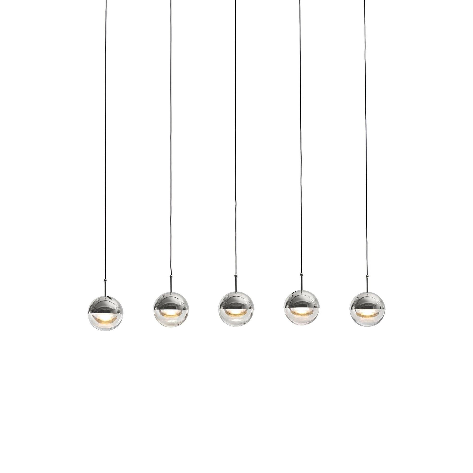 Dora Chrome LED Pendant Light with Adjustable Cluster Design