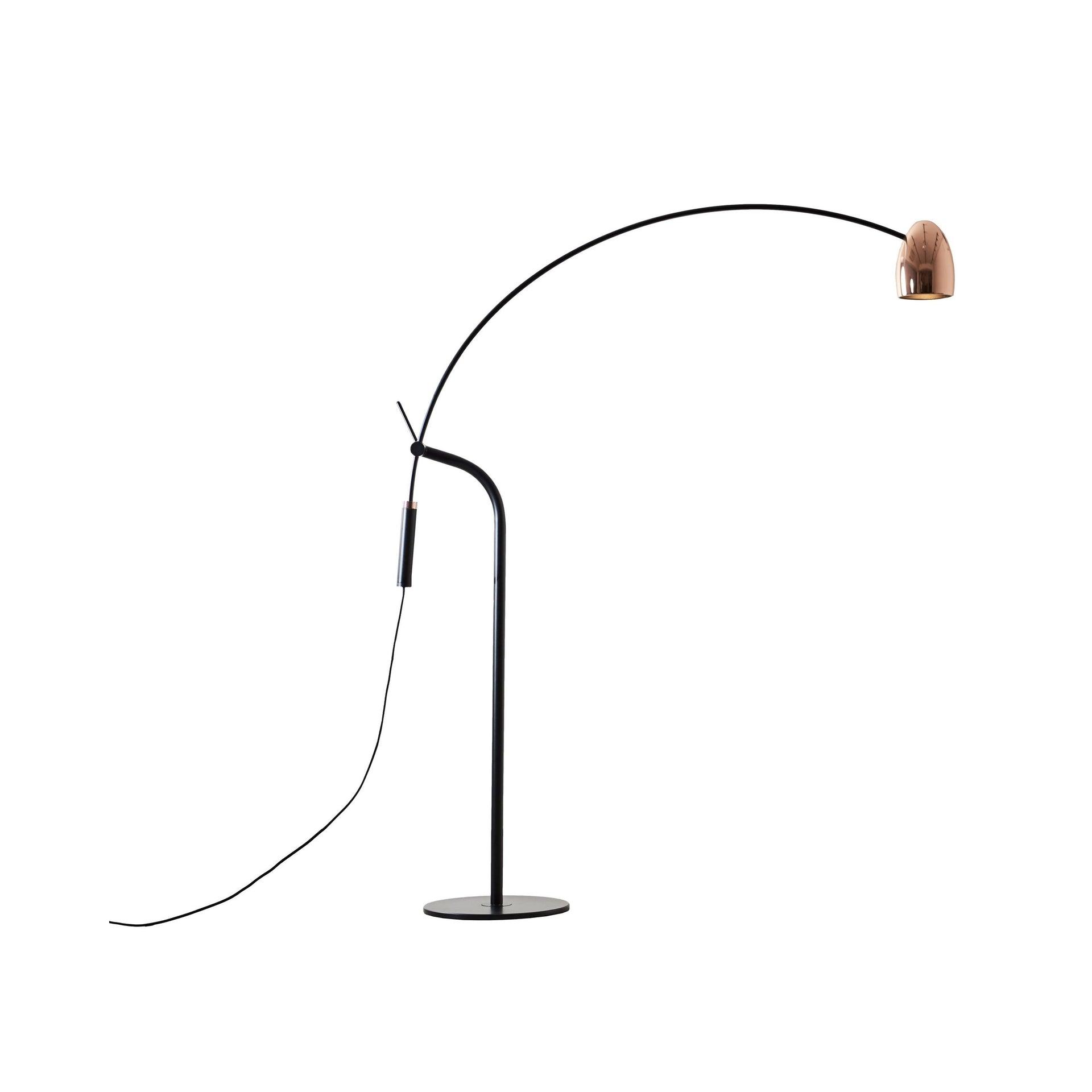 Hercules 84.2'' Matt Black Arched Floor Lamp