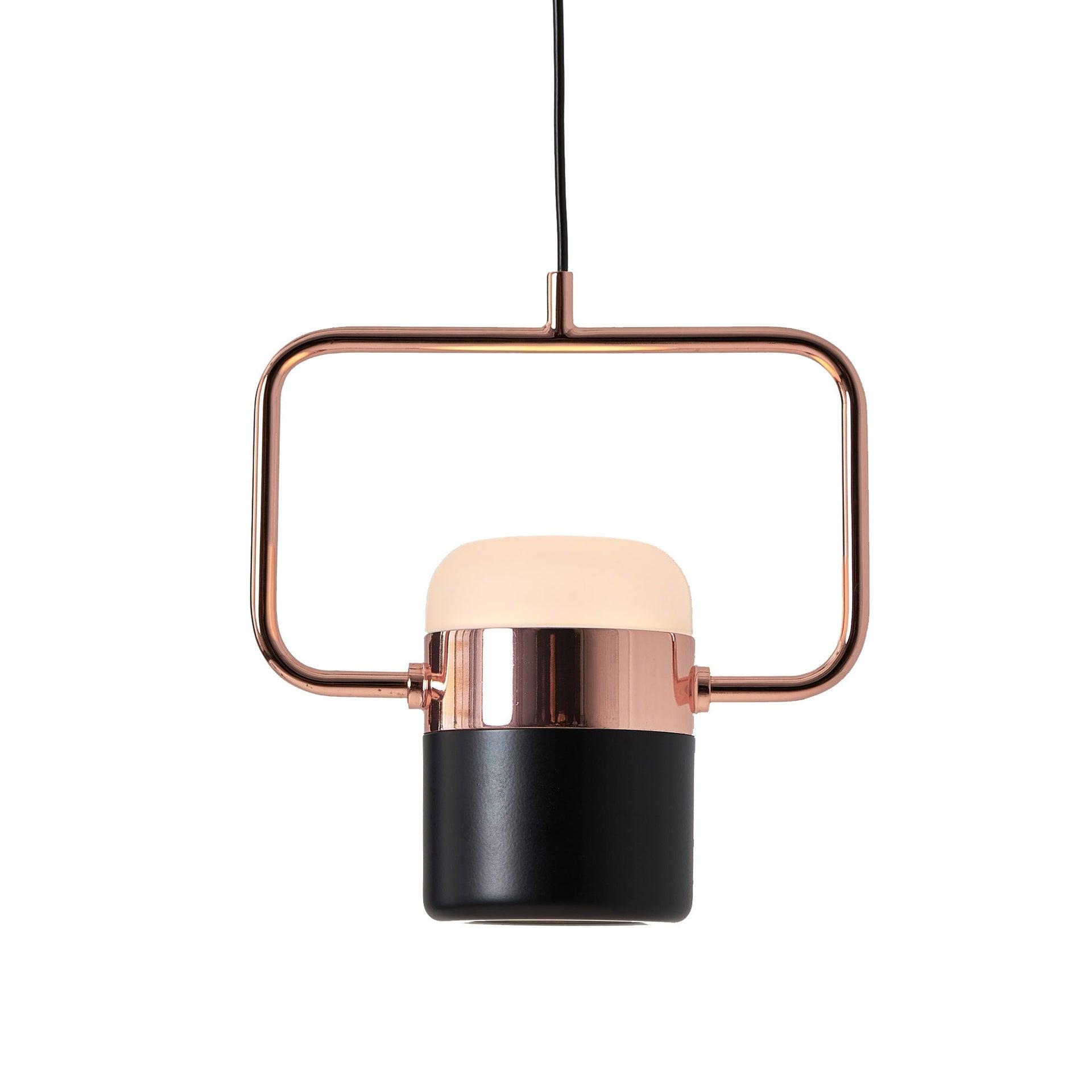 Ling Matte Black LED Glass Pendant Light - 7" W x 4.5" H