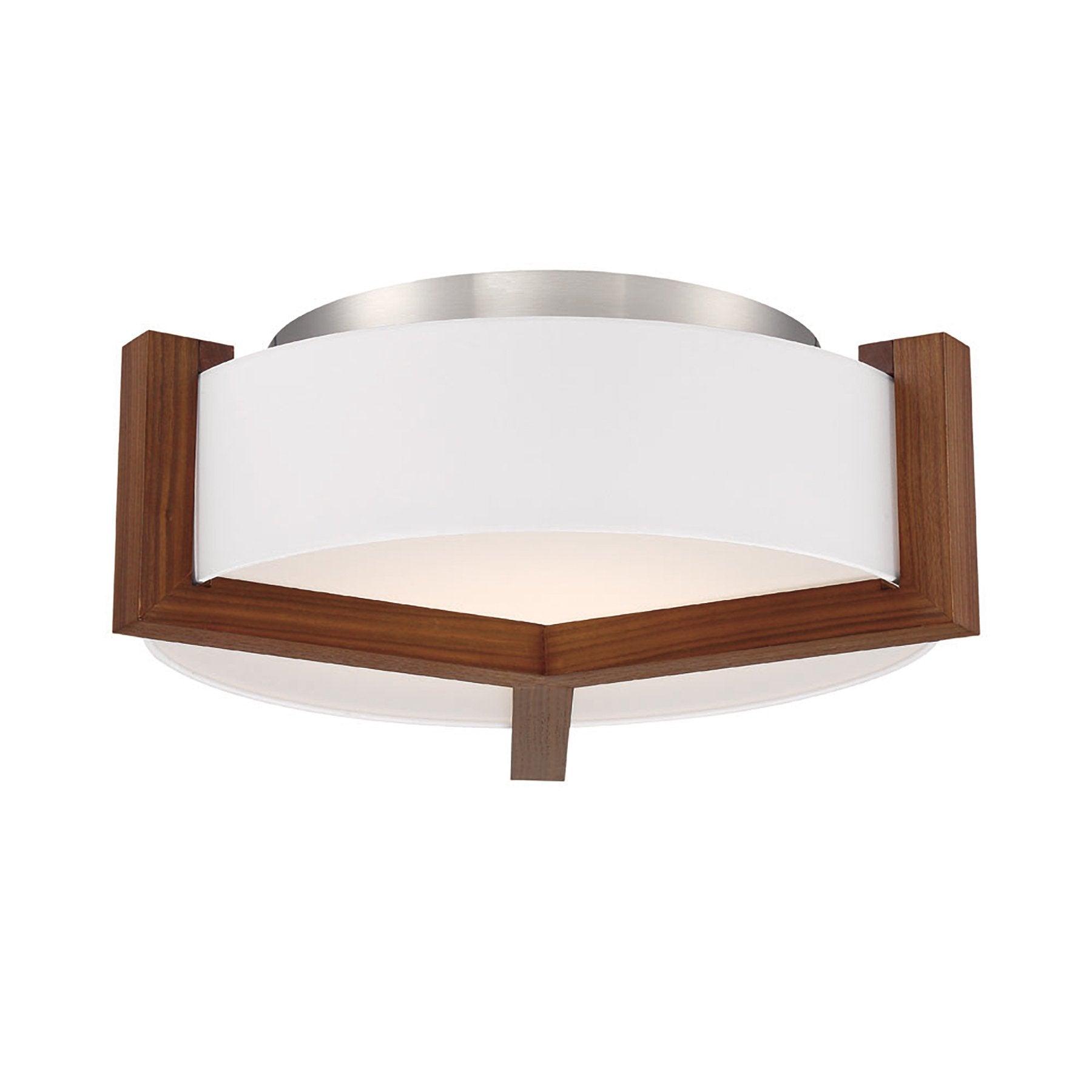 Ernie Single Light Linen LED Flush Mount