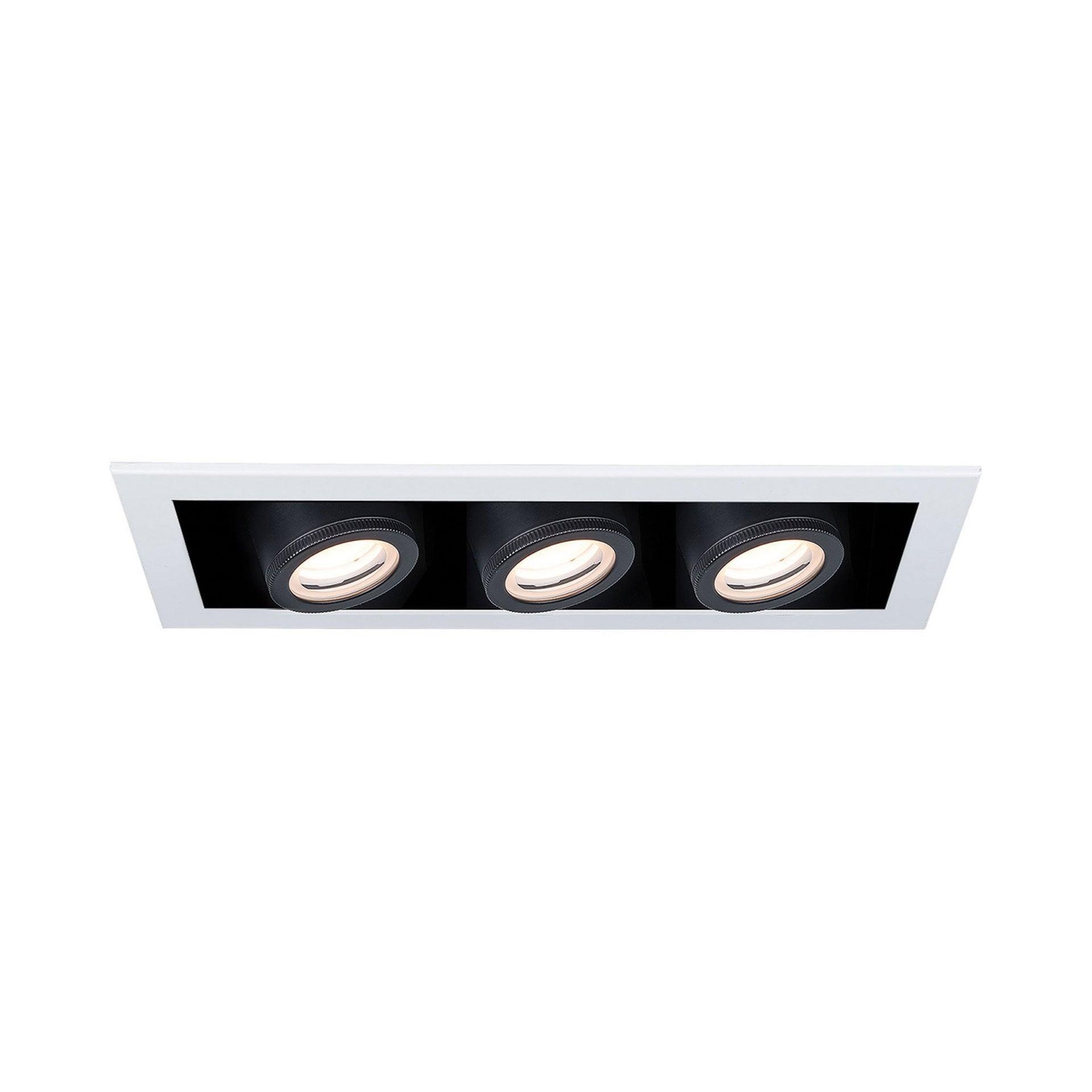 Silo Multiples 3-Light LED White Aluminum Recessed Trim