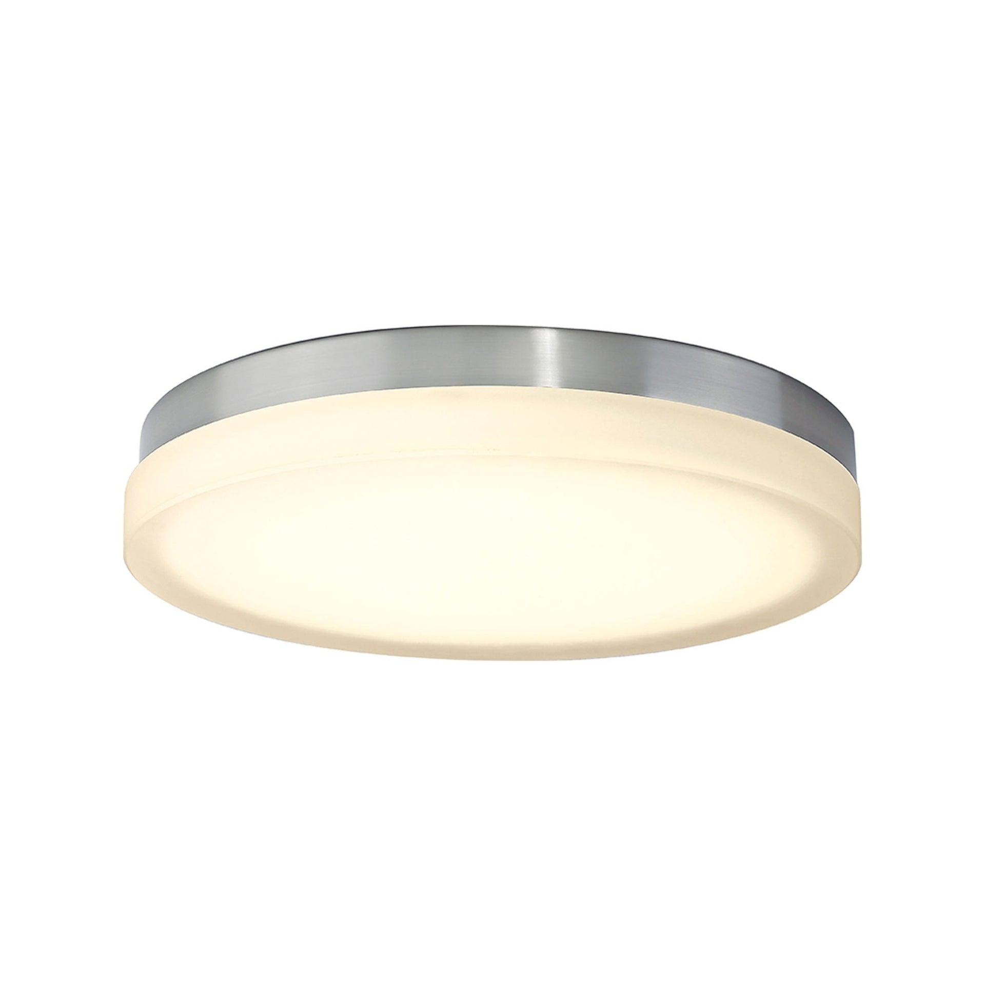 Brushed Nickel 11" LED Flush Mount with Glass Diffuser